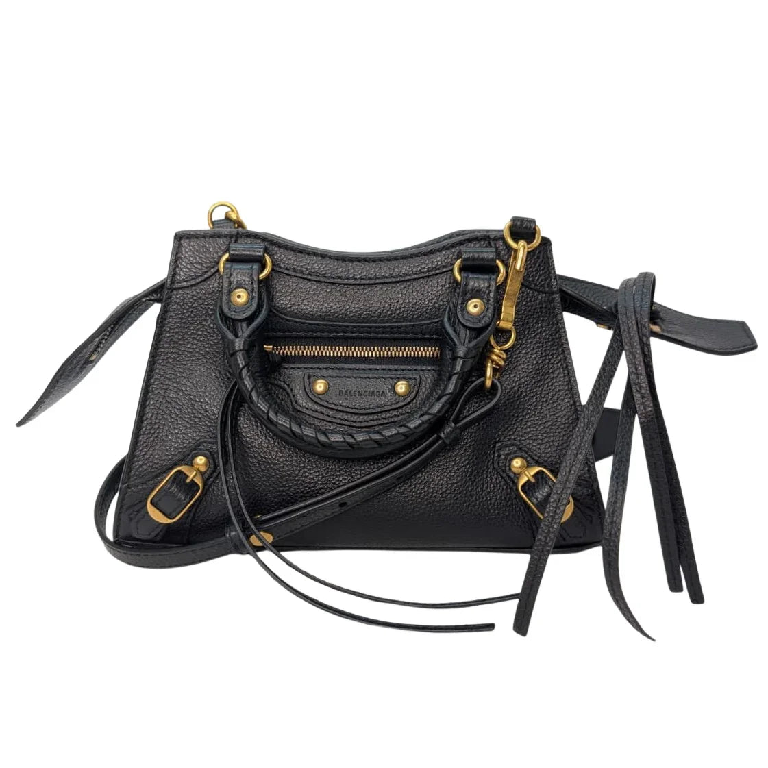 Balenciaga Neo Classic Gold Hardware Mini City Black - Lost Designer