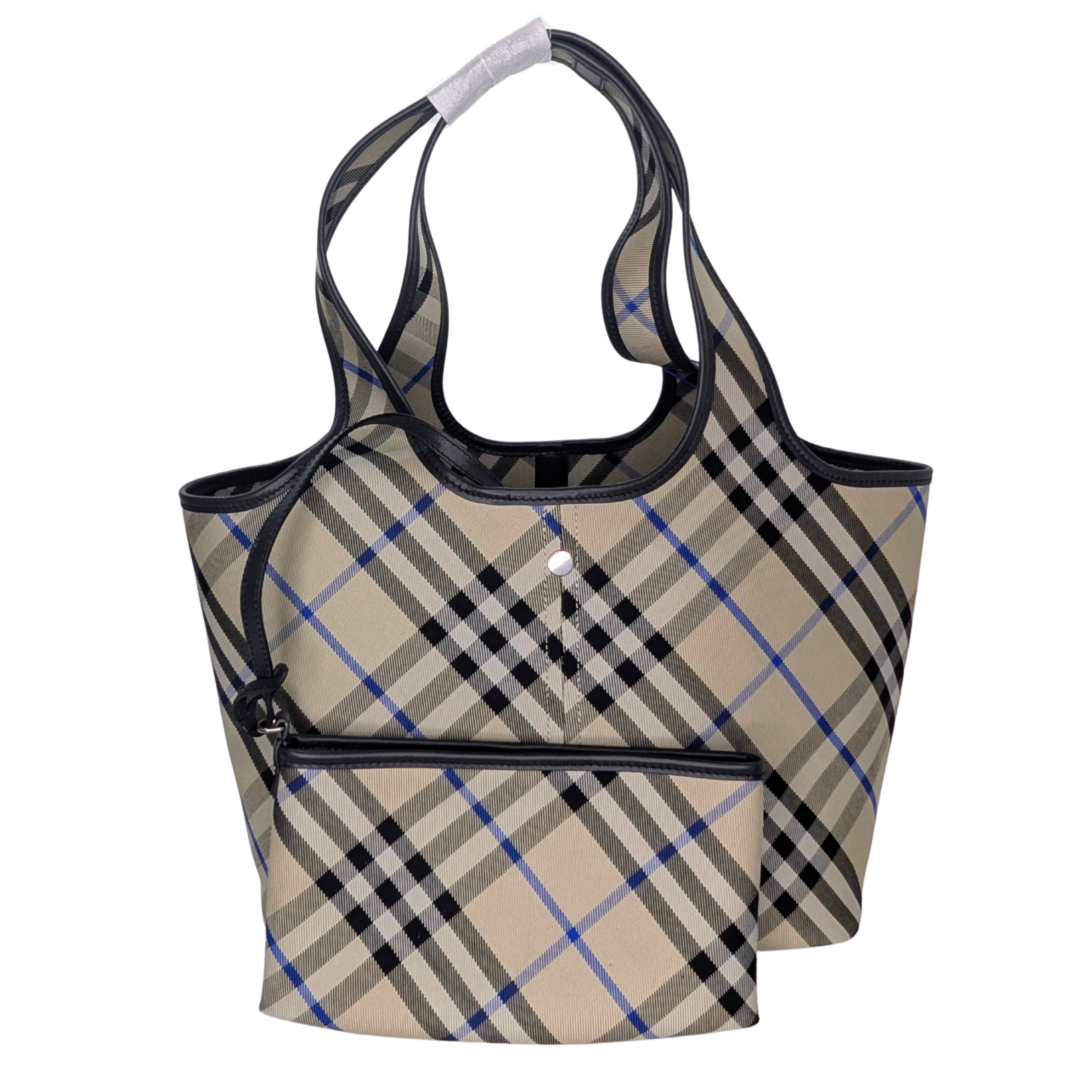 Burberry Check Medium Canvas Tote Bag