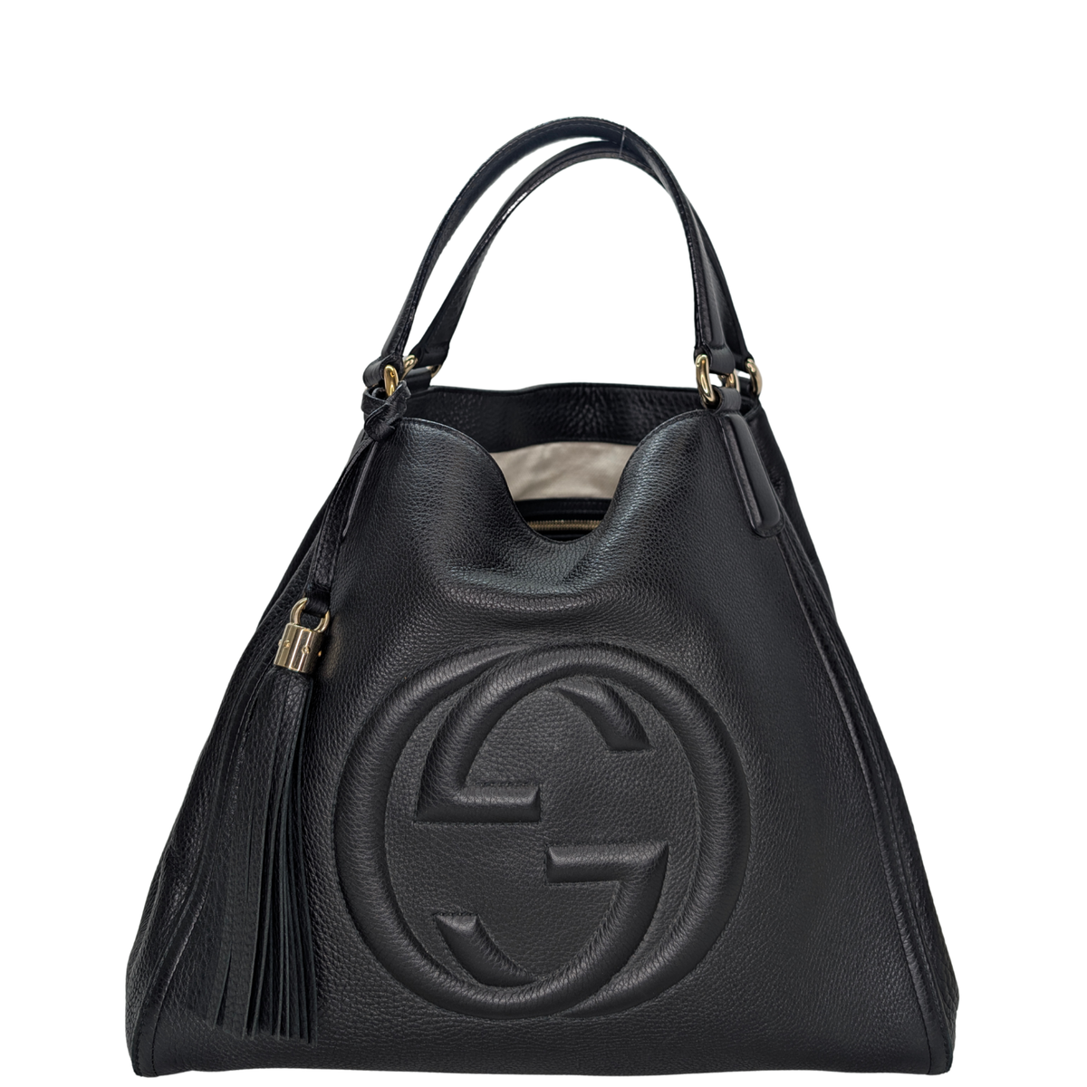 Gucci Soho Large Shoulder Tote Bag Black
