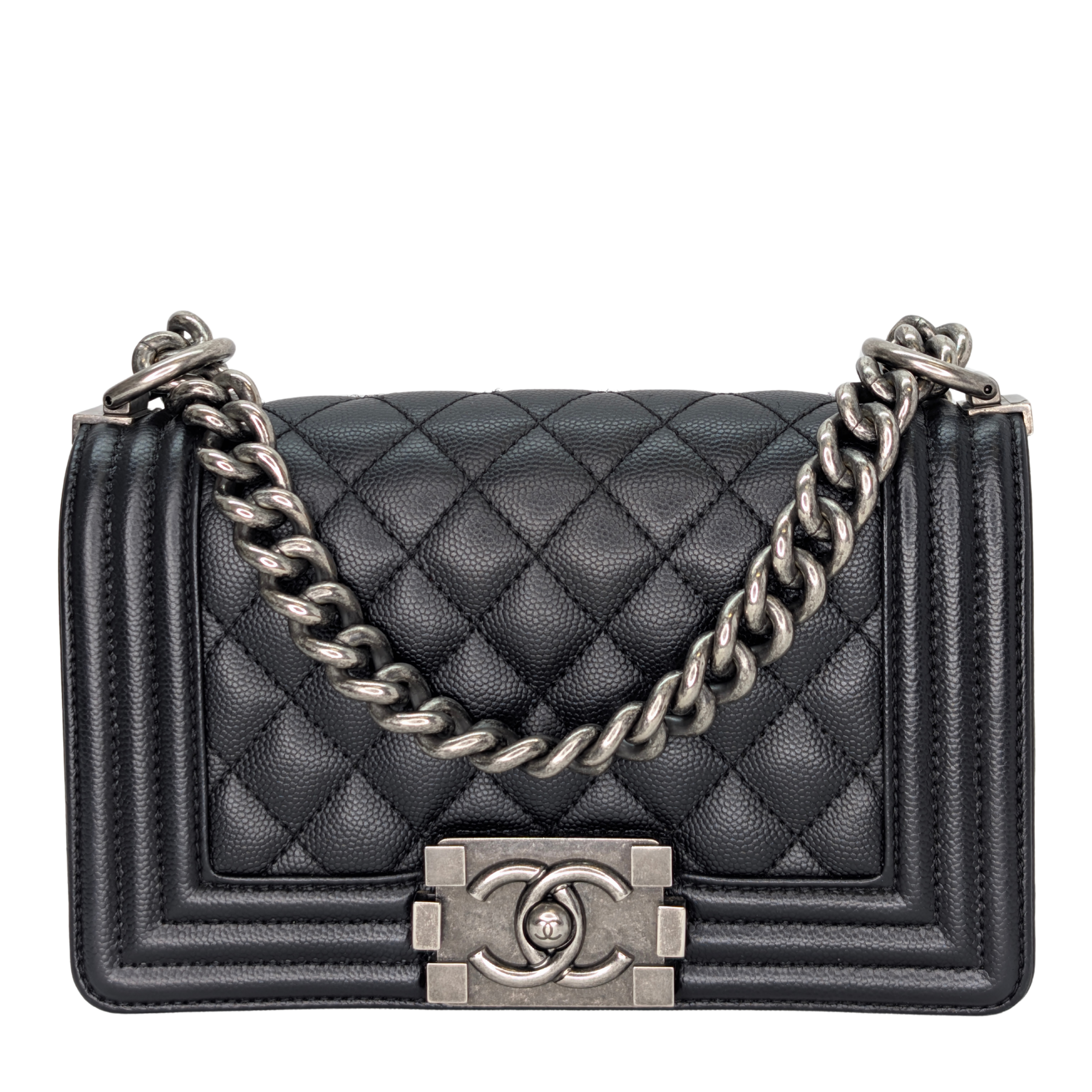 Chanel Small Boy Bag Caviar Black Bag