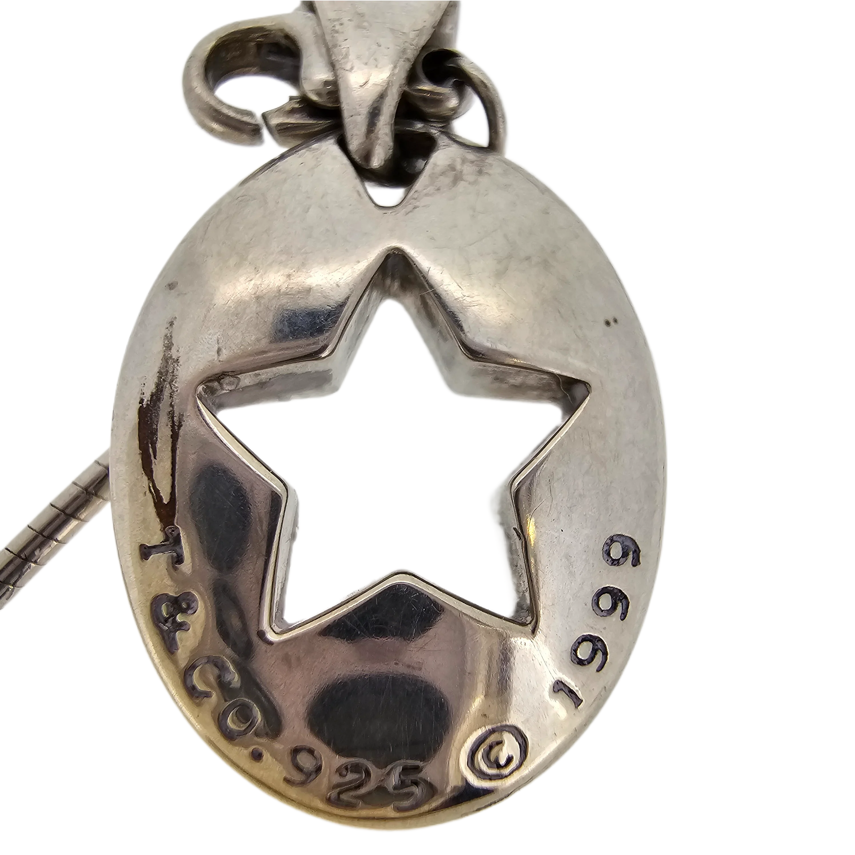 Tiffany & Co Silver Sterling Stencil Star Necklace Choker - Lost Designer