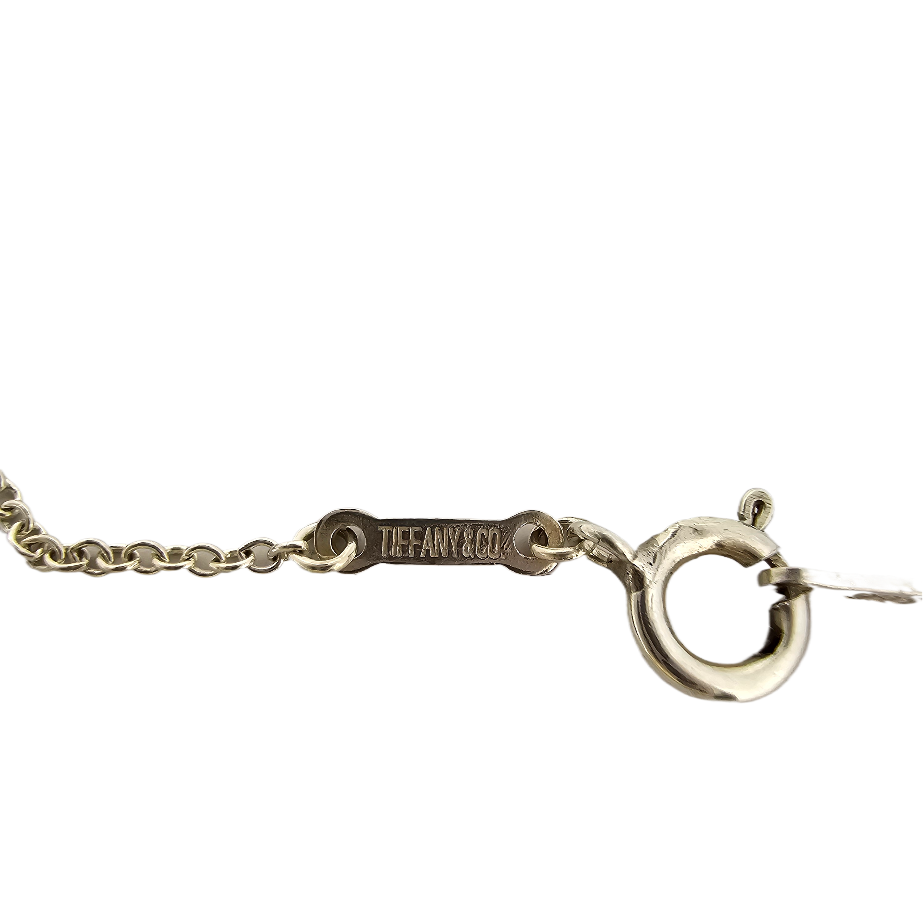 Tiffany & Co Sterling Silver Madonna Pendant Necklace