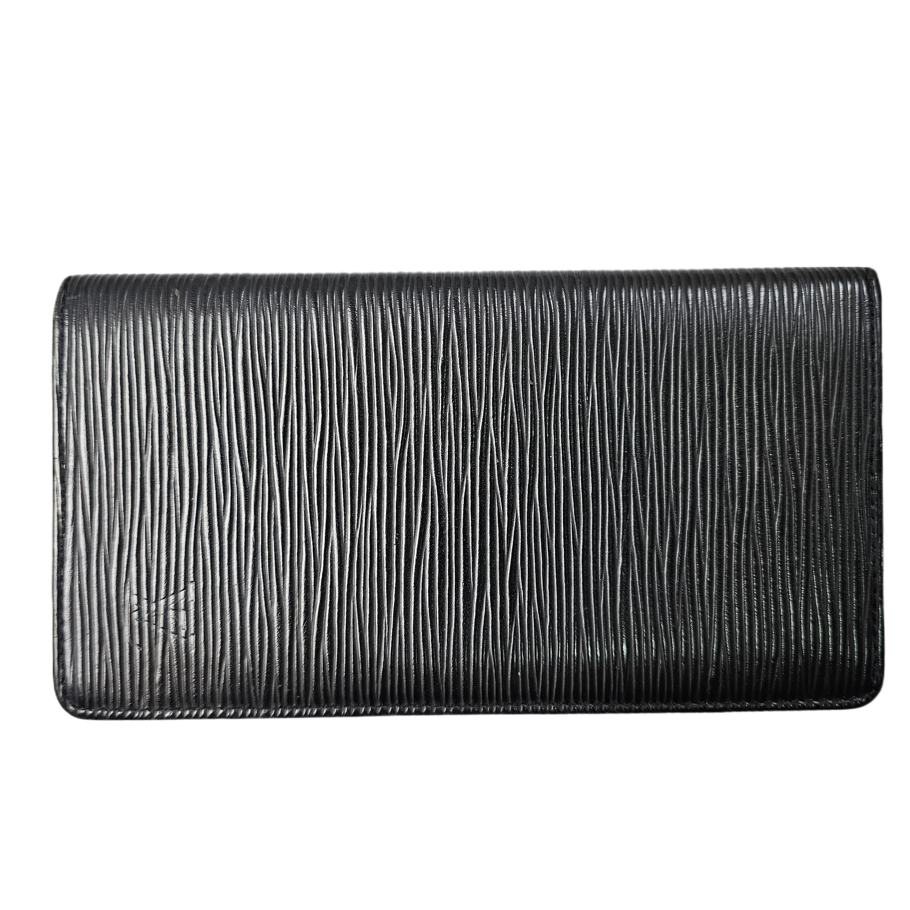 Louis Vuitton Black Epi Brazza Wallet