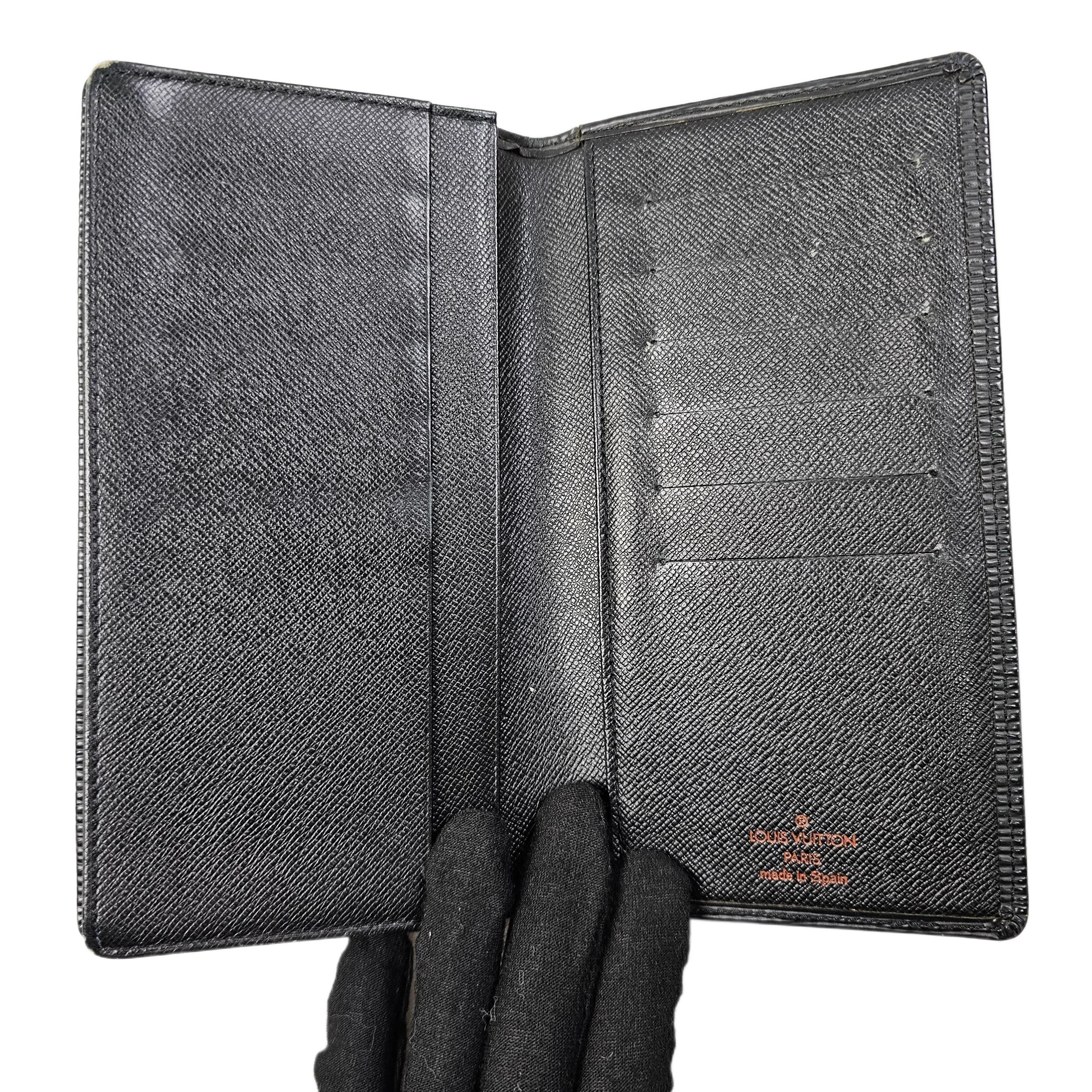 Louis Vuitton Black Epi Brazza Wallet