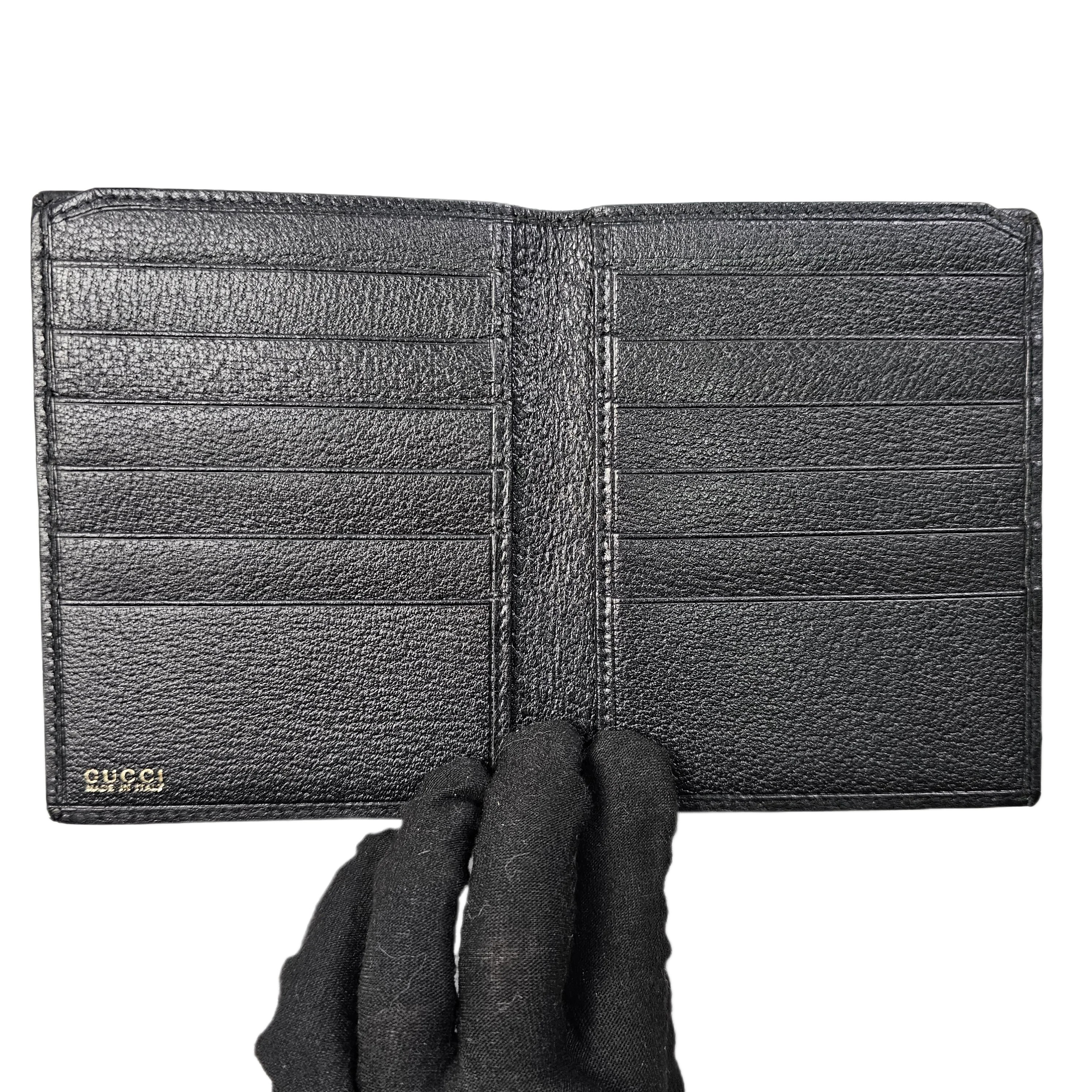 Gucci Black Monogram & Canvas Wallet - Lost Designer