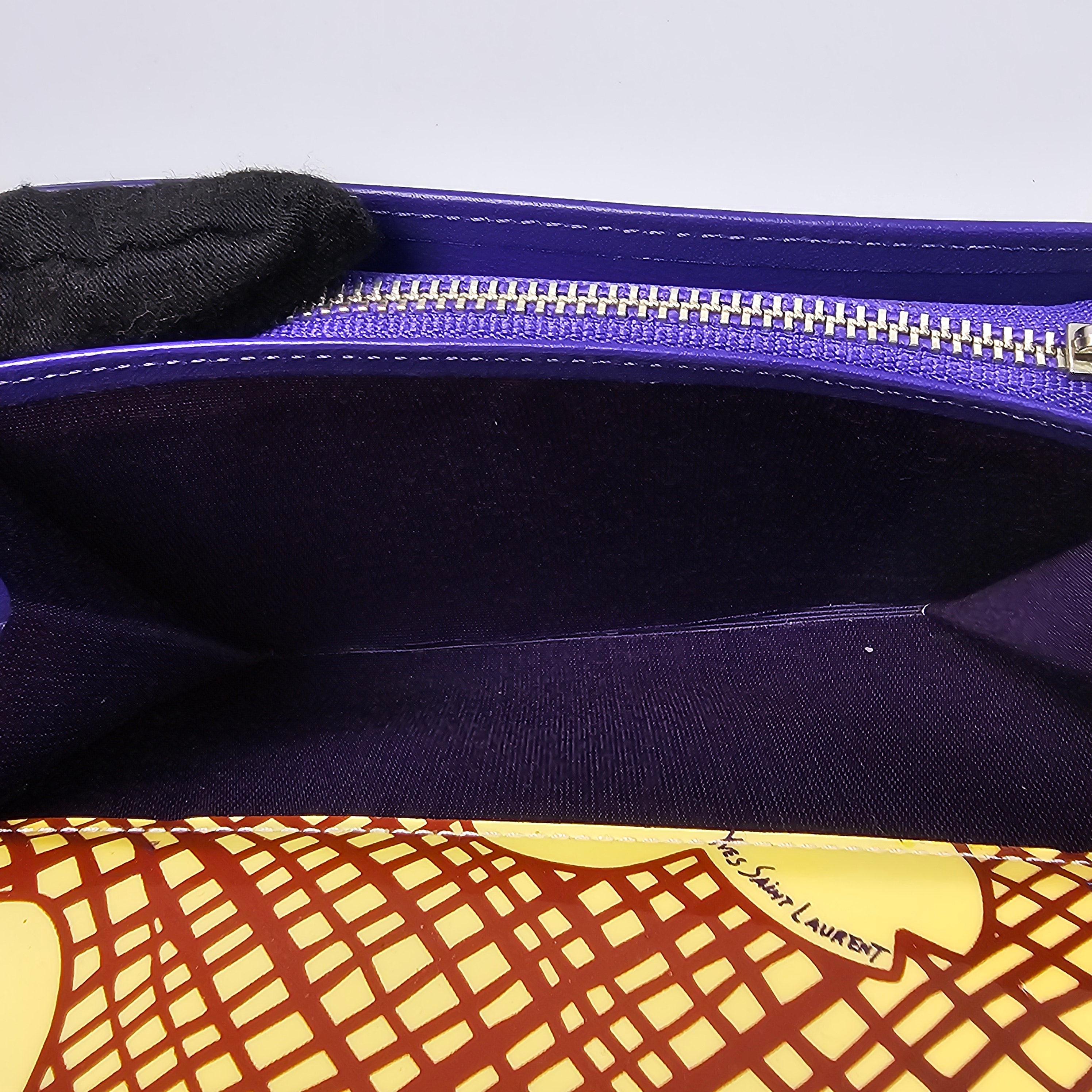 Yves Saint Laurent Abstract Canvas Wallet