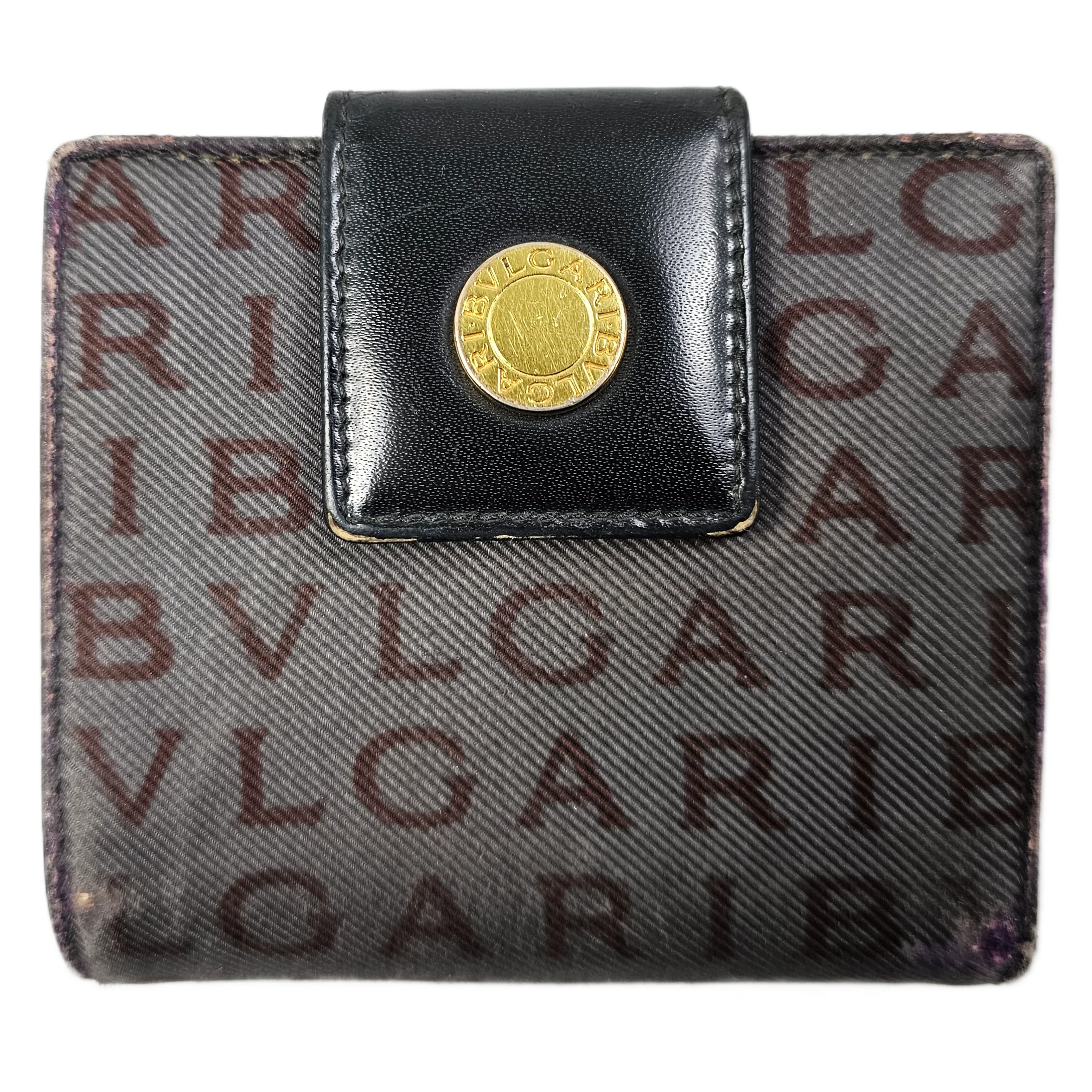 Bvlgari Beige Monogram & Canvas Wallet