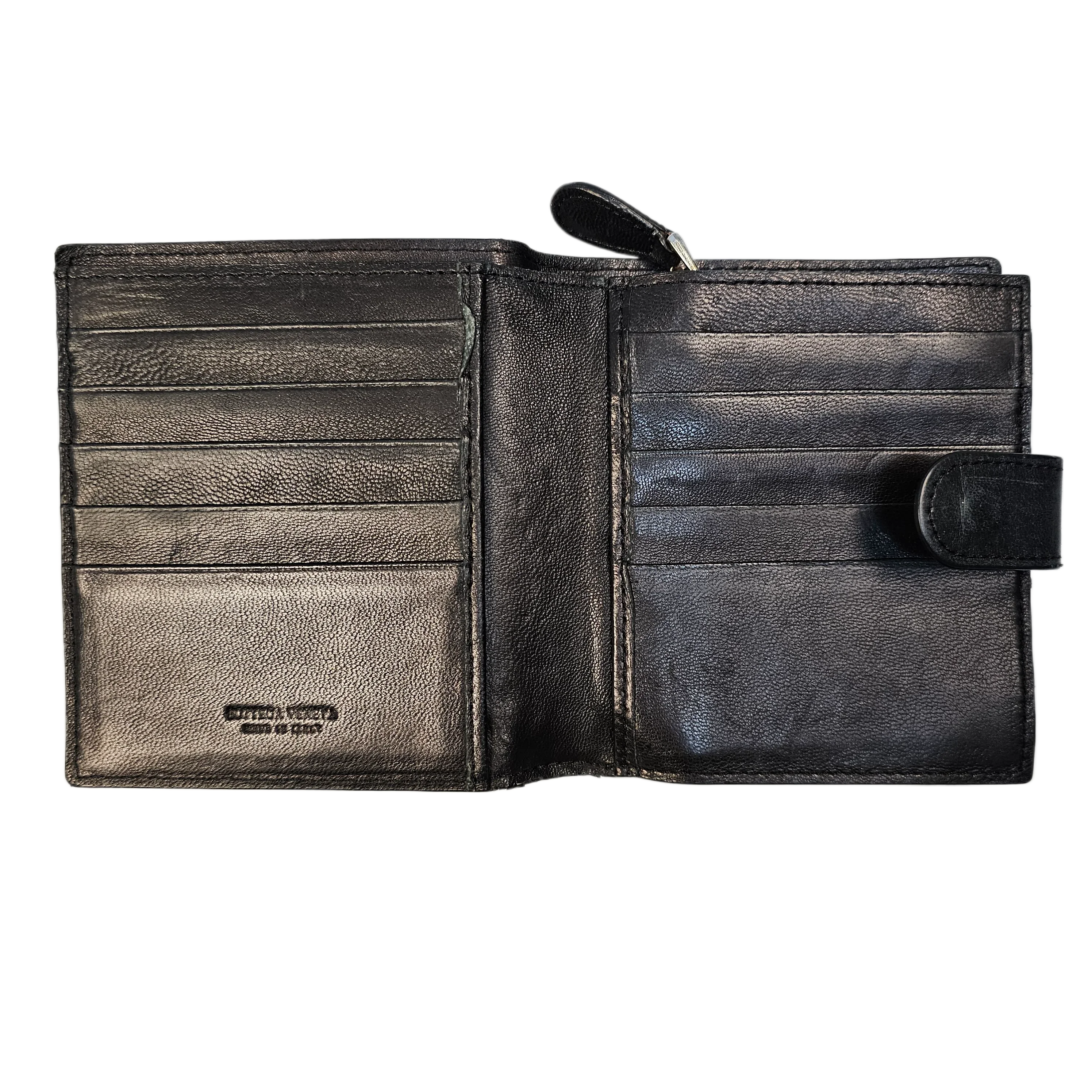 Bottega Veneta Intrecciato Black Leather Wallet