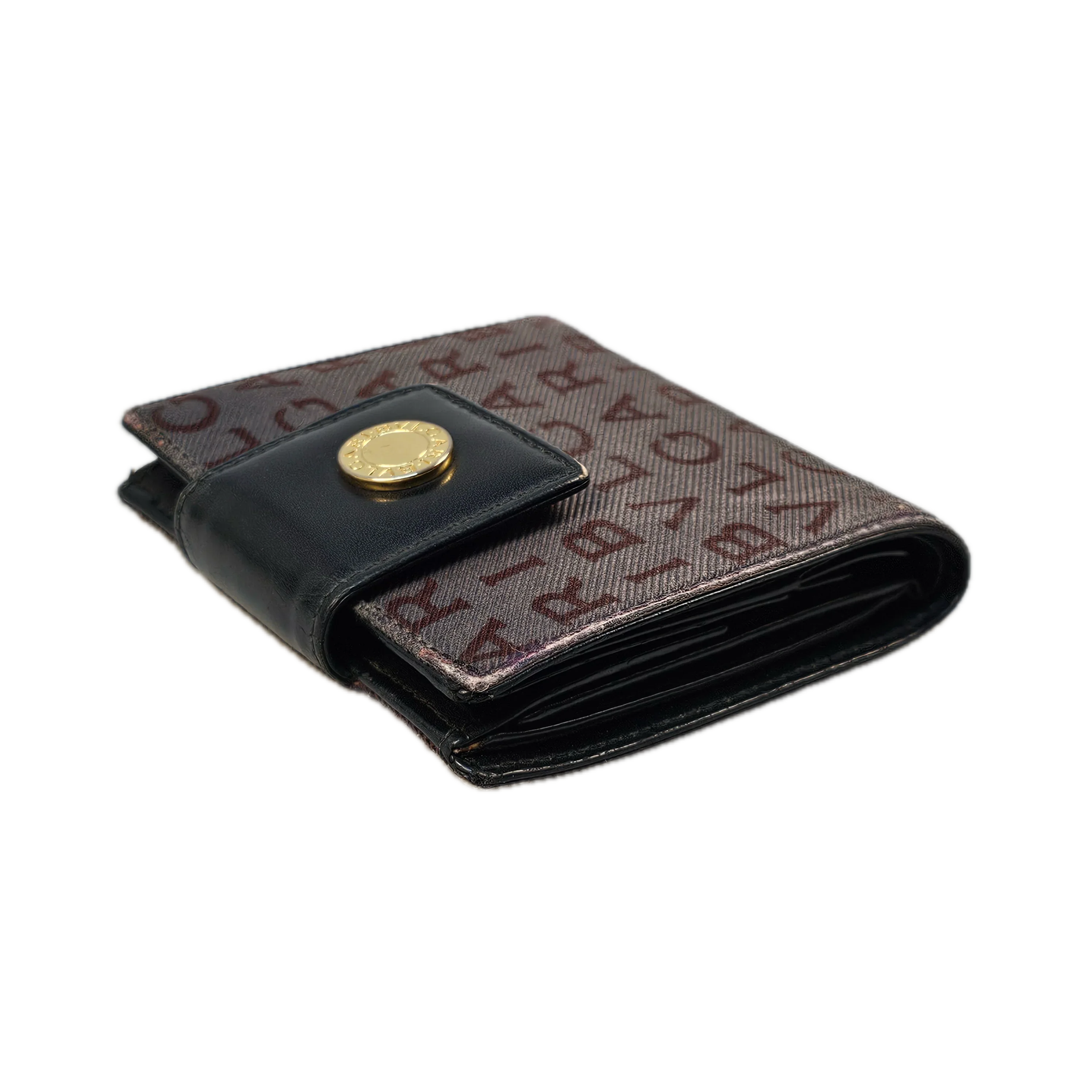 Bvlgari Beige Monogram & Canvas Wallet