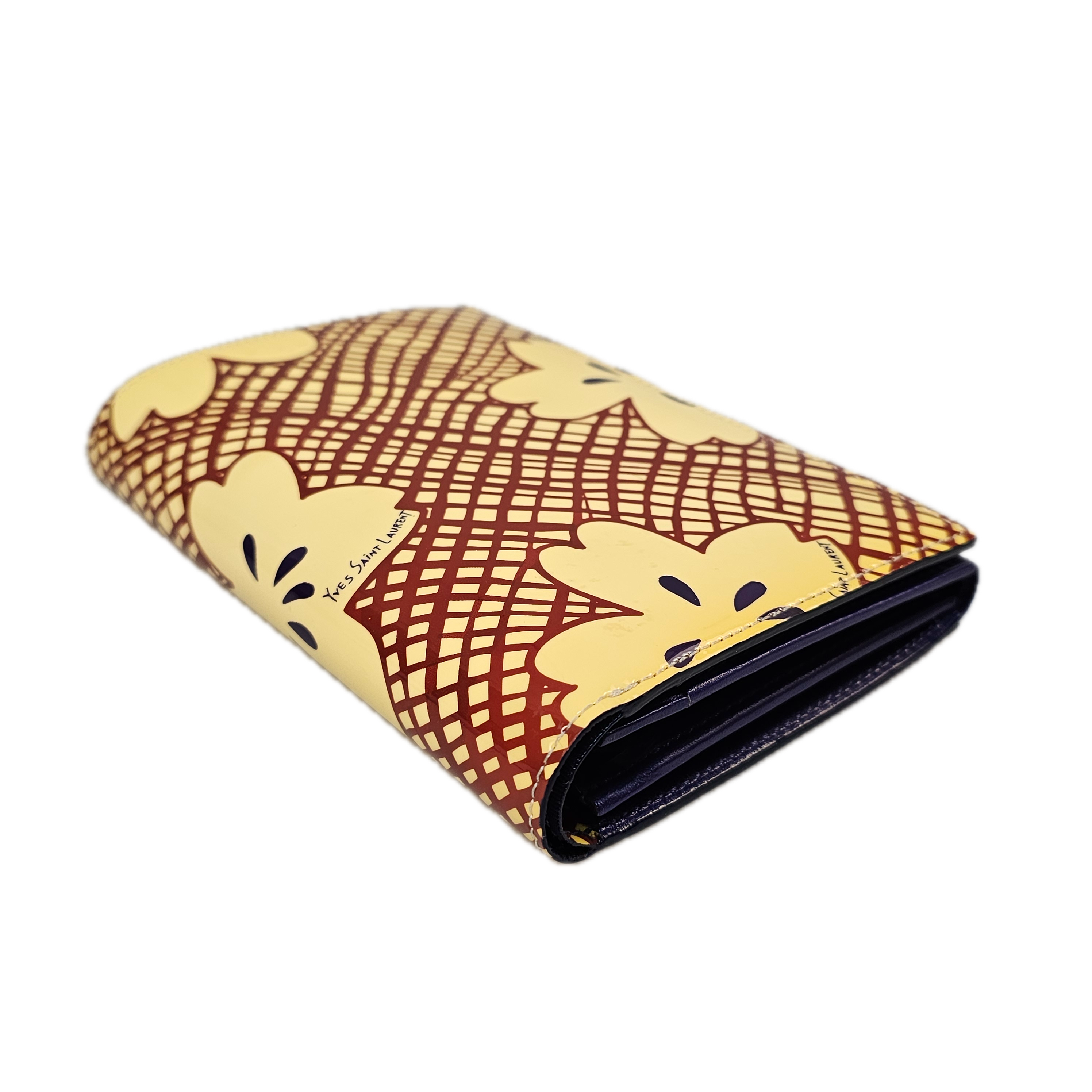 Yves Saint Laurent Abstract Canvas Wallet