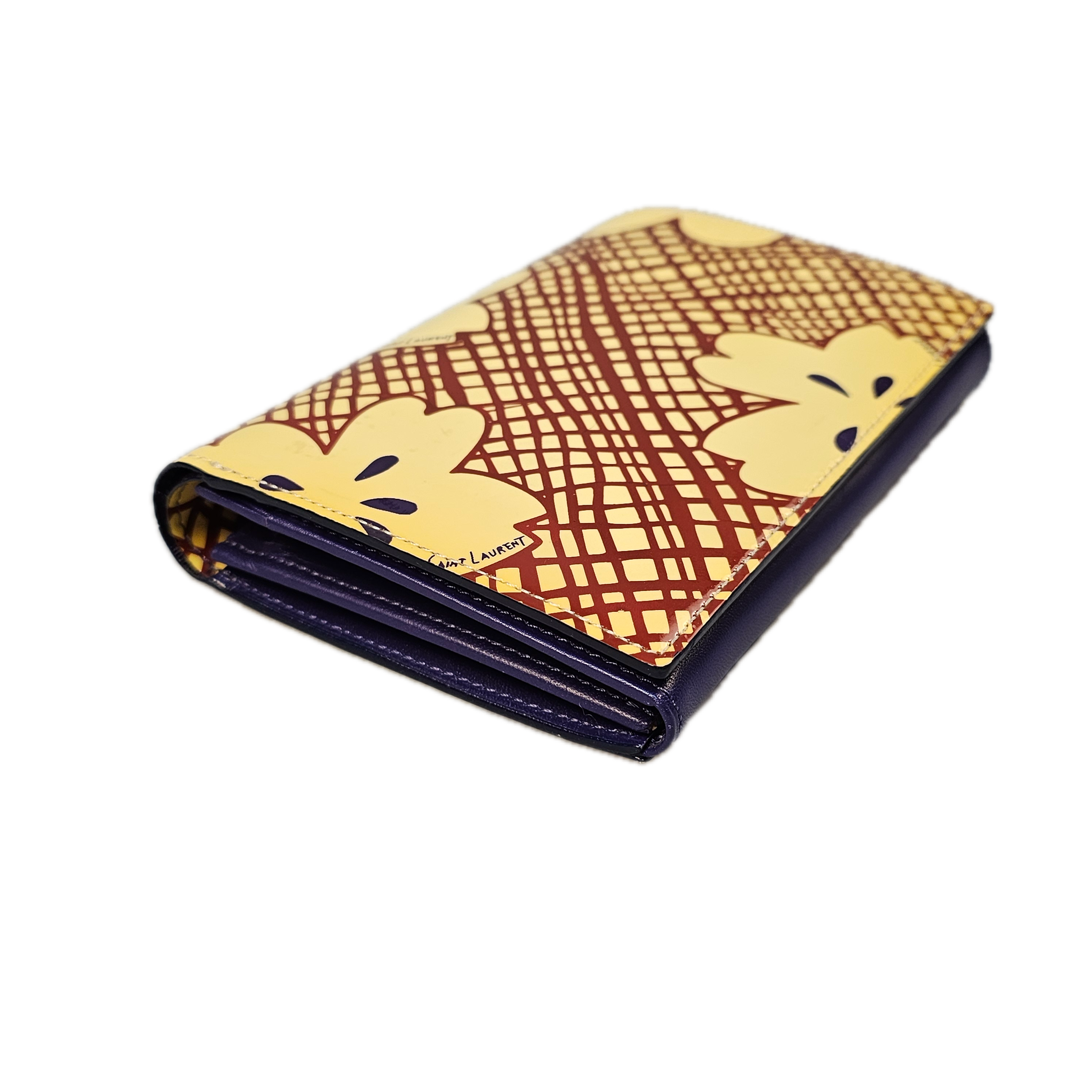Yves Saint Laurent Abstract Canvas Wallet