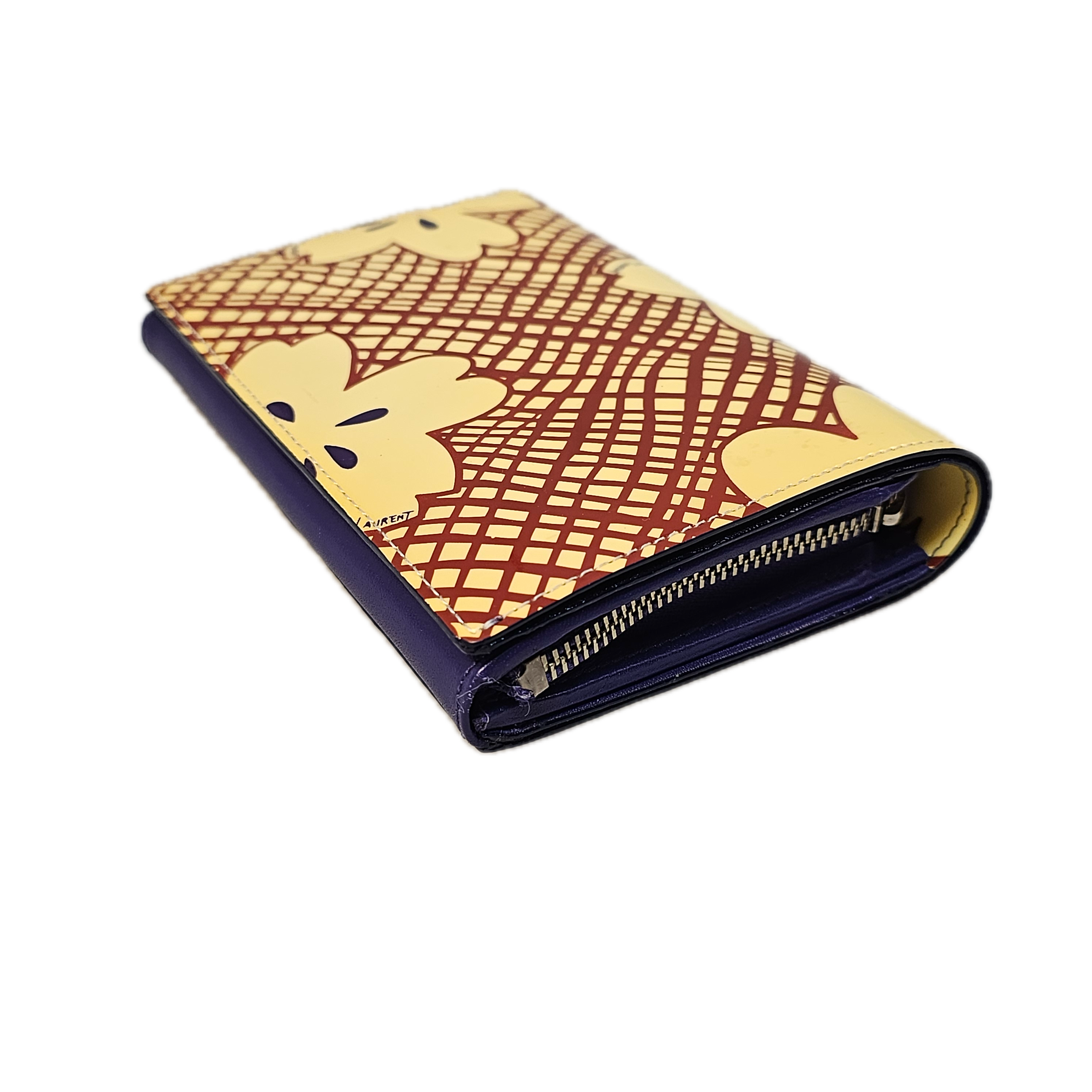 Yves Saint Laurent Abstract Canvas Wallet