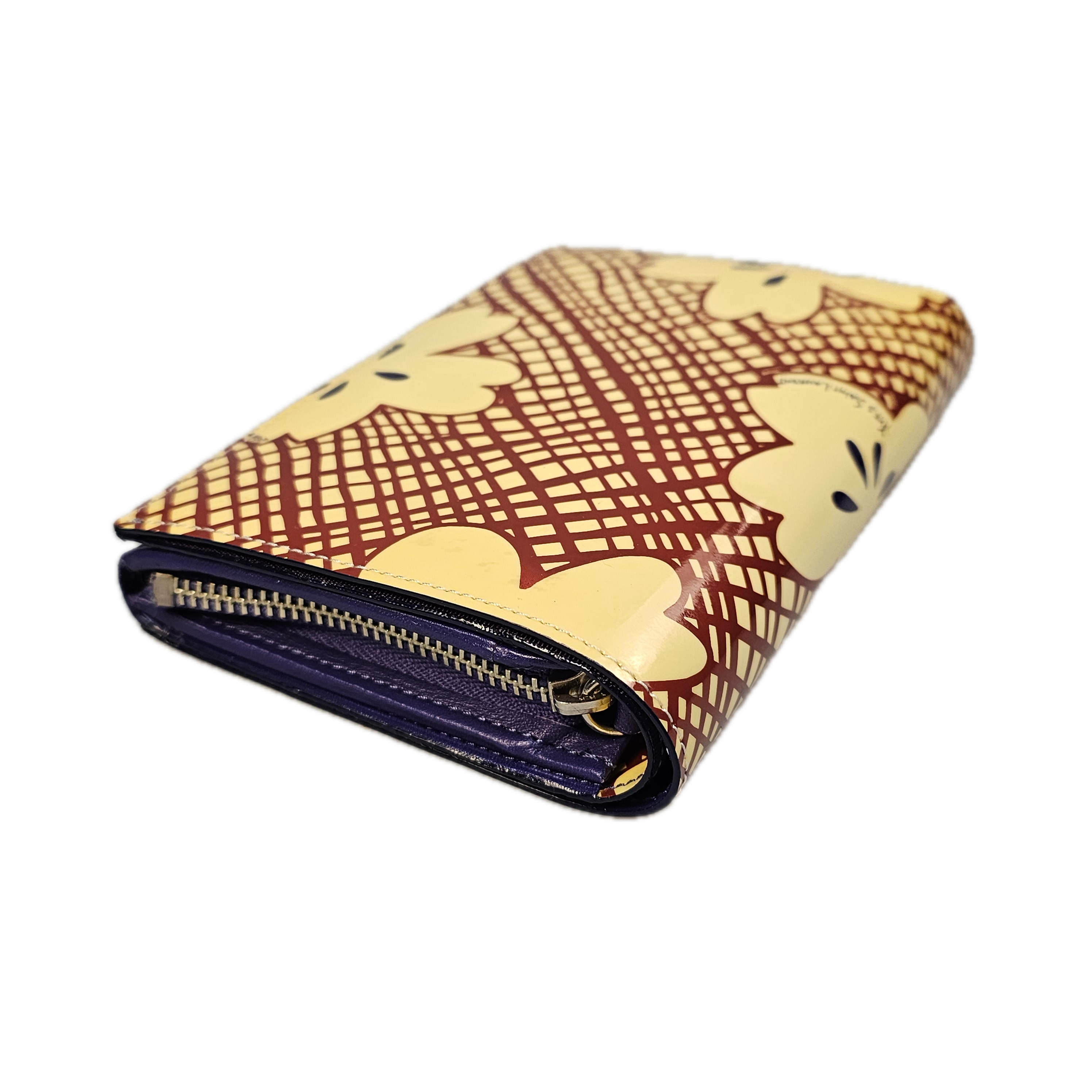 Yves Saint Laurent Abstract Canvas Wallet