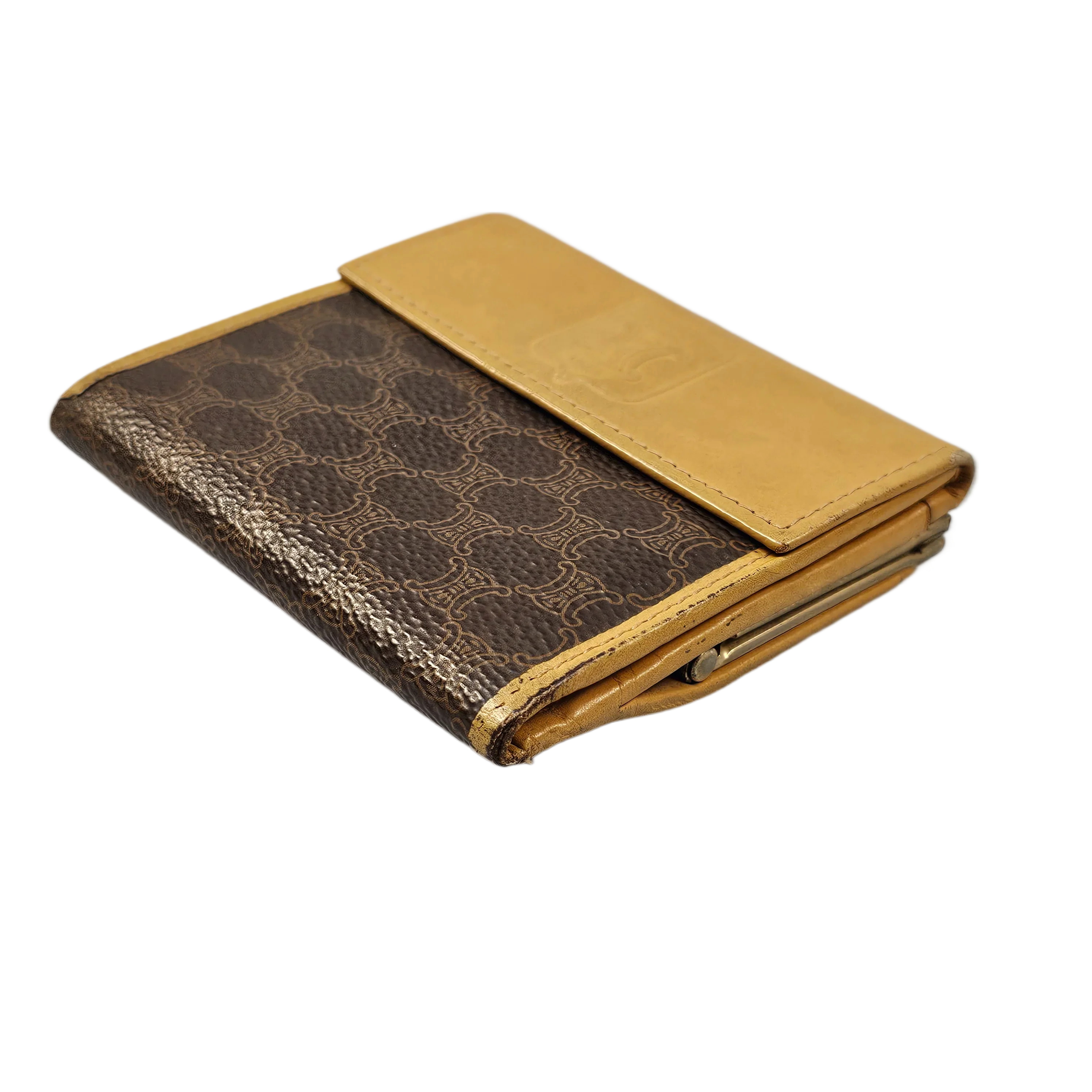 Celine Monogram Leather & Canvas Wallet - Lost Designer