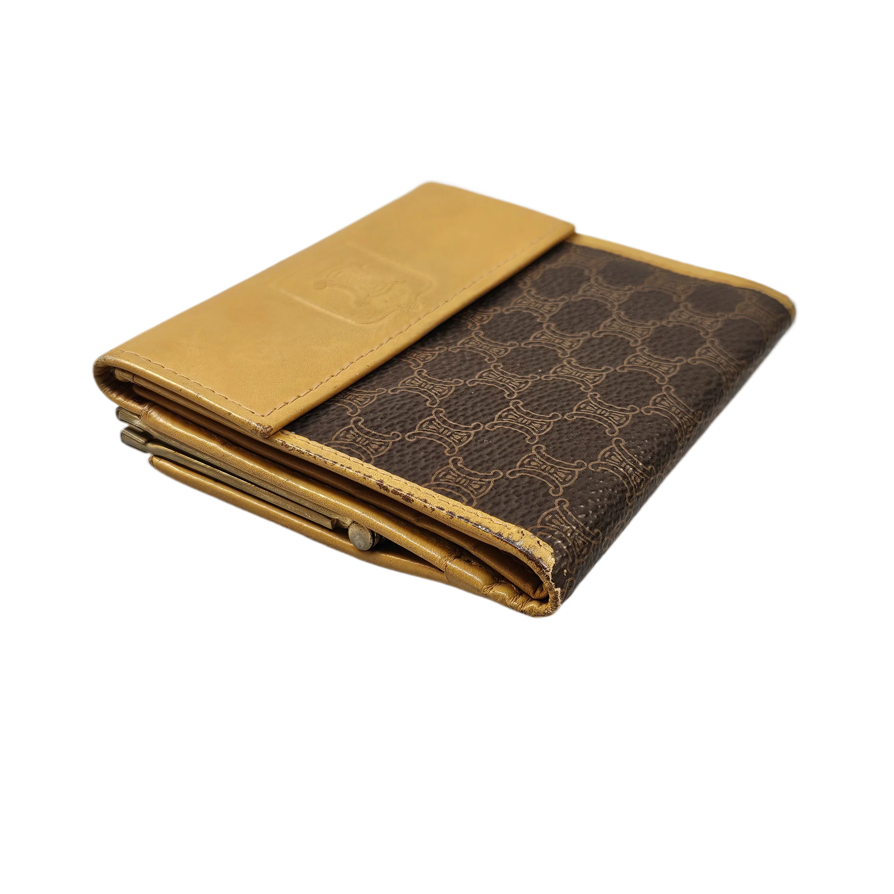 Celine Monogram Leather & Canvas Wallet - Lost Designer