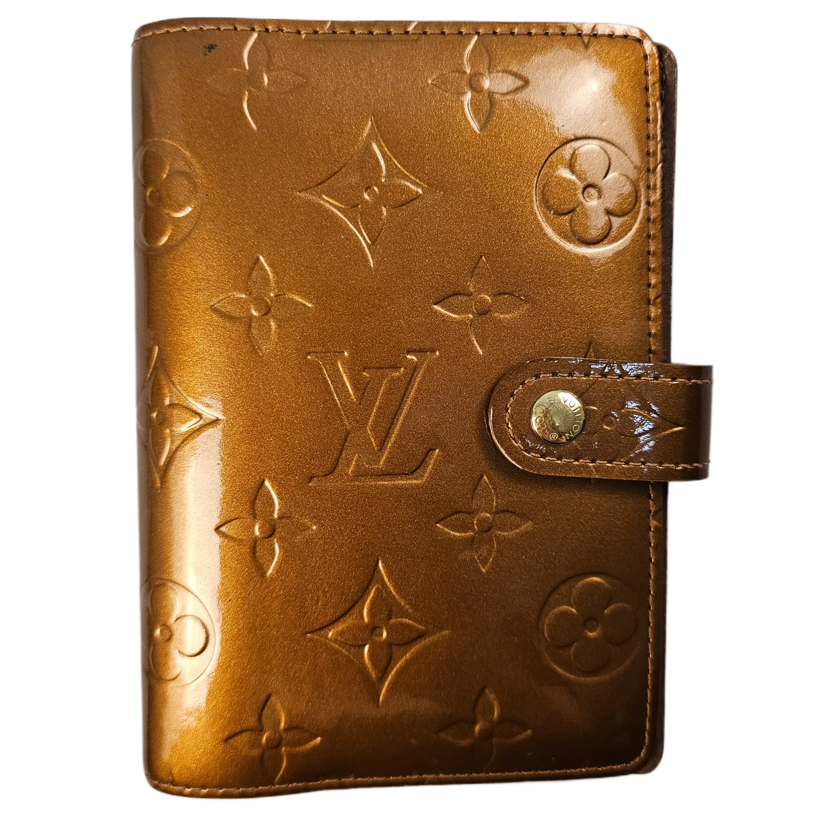 Louis Vuitton Vernis Monogram Bronze Leather Agenda