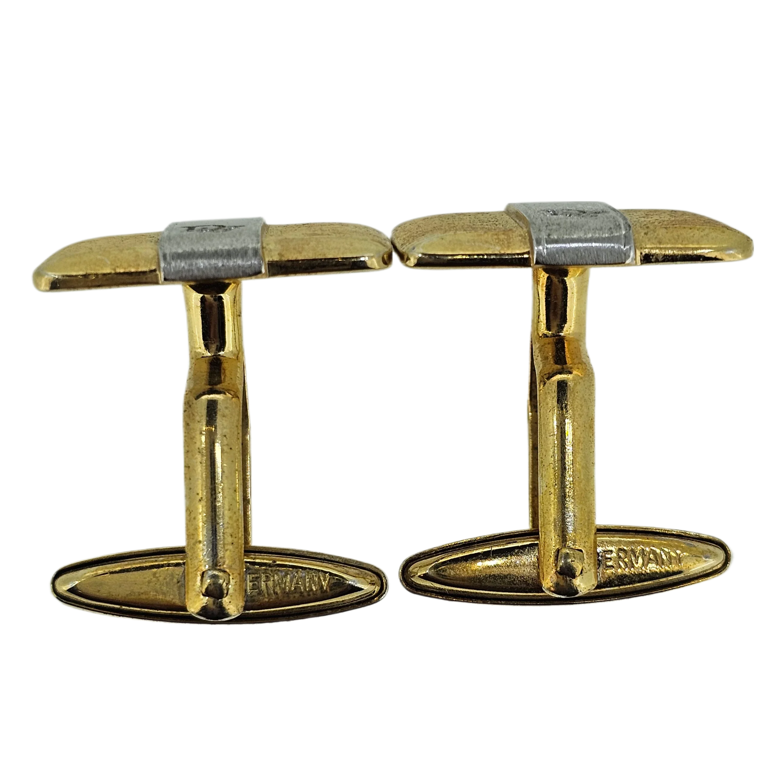 Dior Metal Gold-tone & Silver Cufflinks