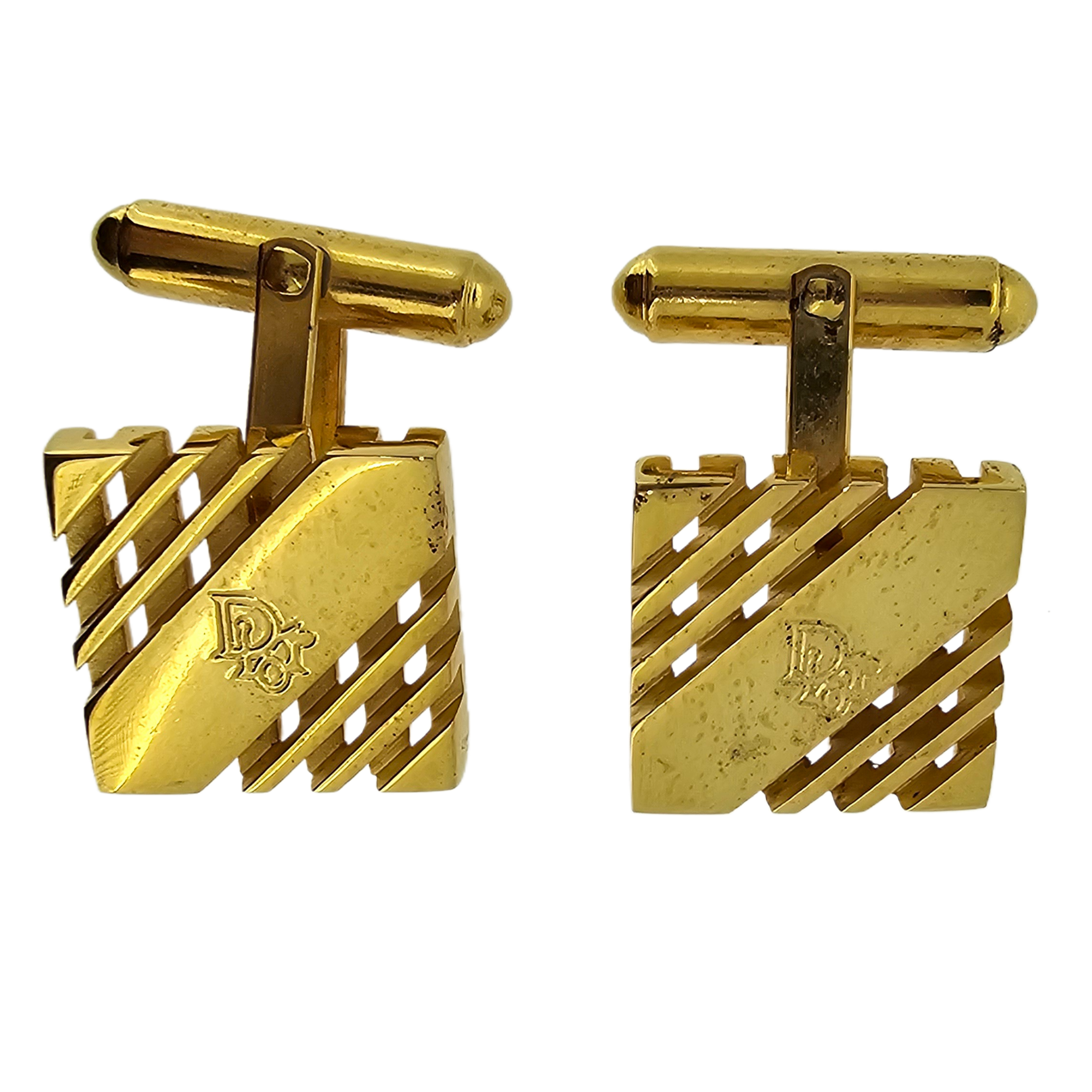 Dior Metal Gold-tone Cufflinks