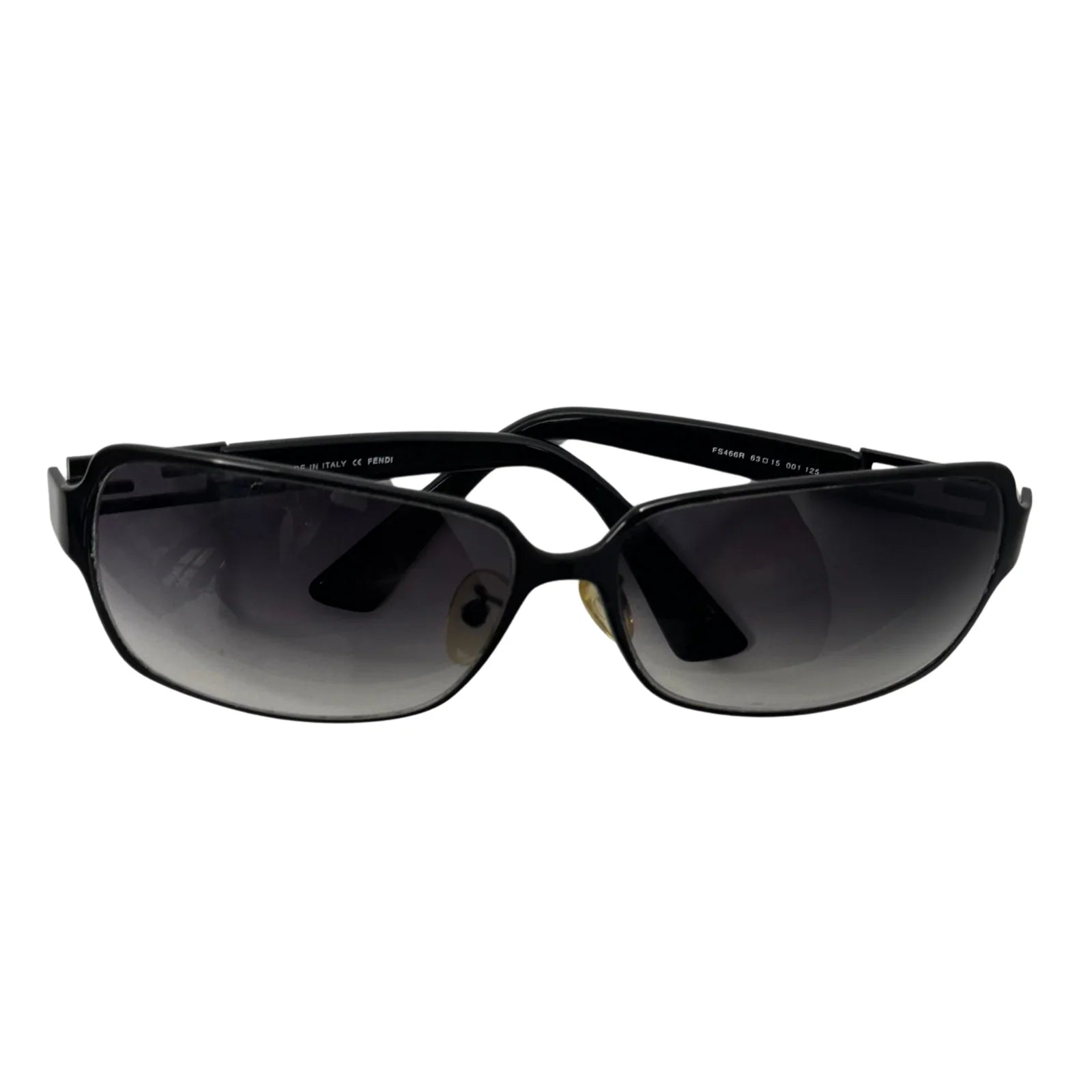 Fendi Black Rhinestone Angular Frame Sunglasses