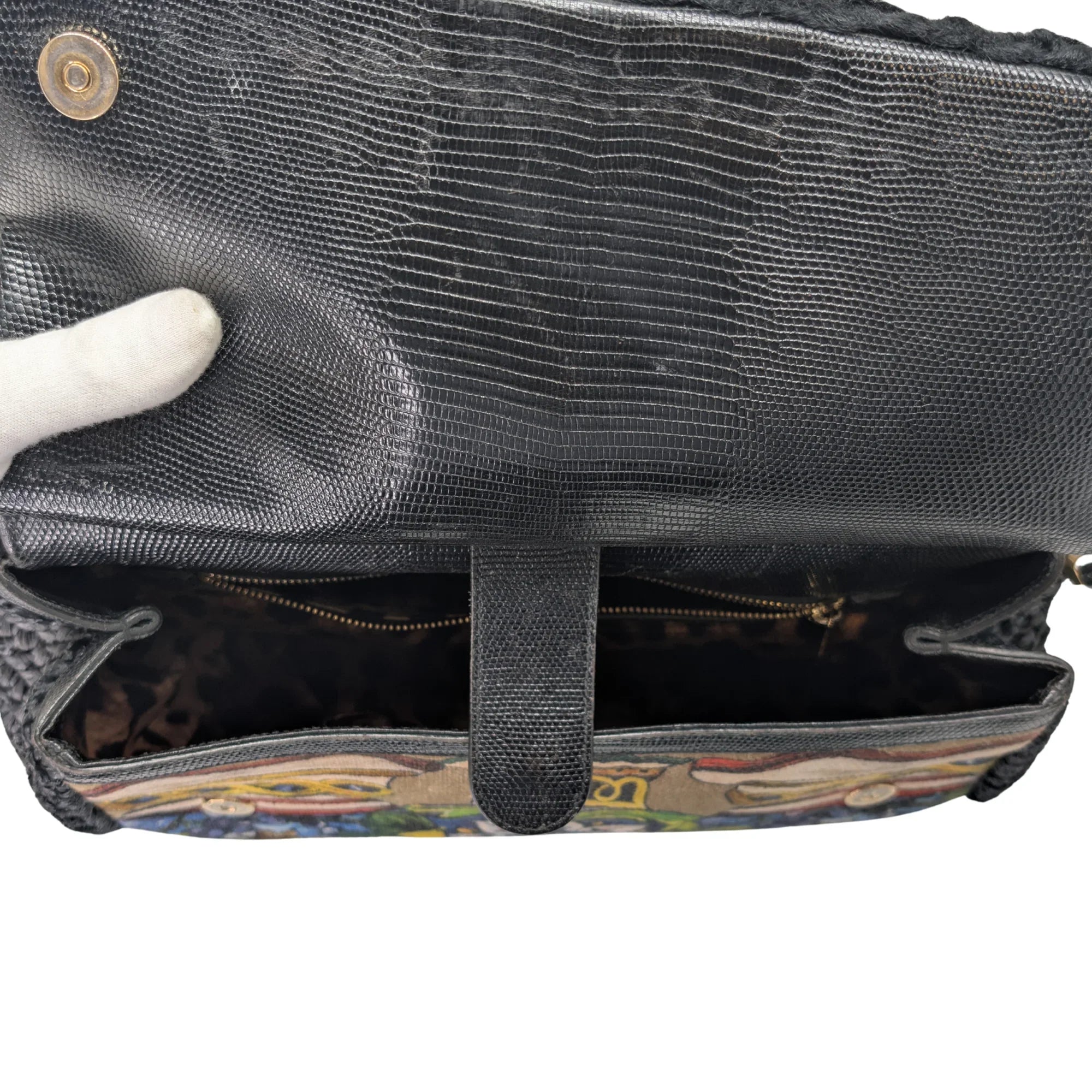 Dolce & Gabbana Sicily Handbag Floral/Black - Lost Designer