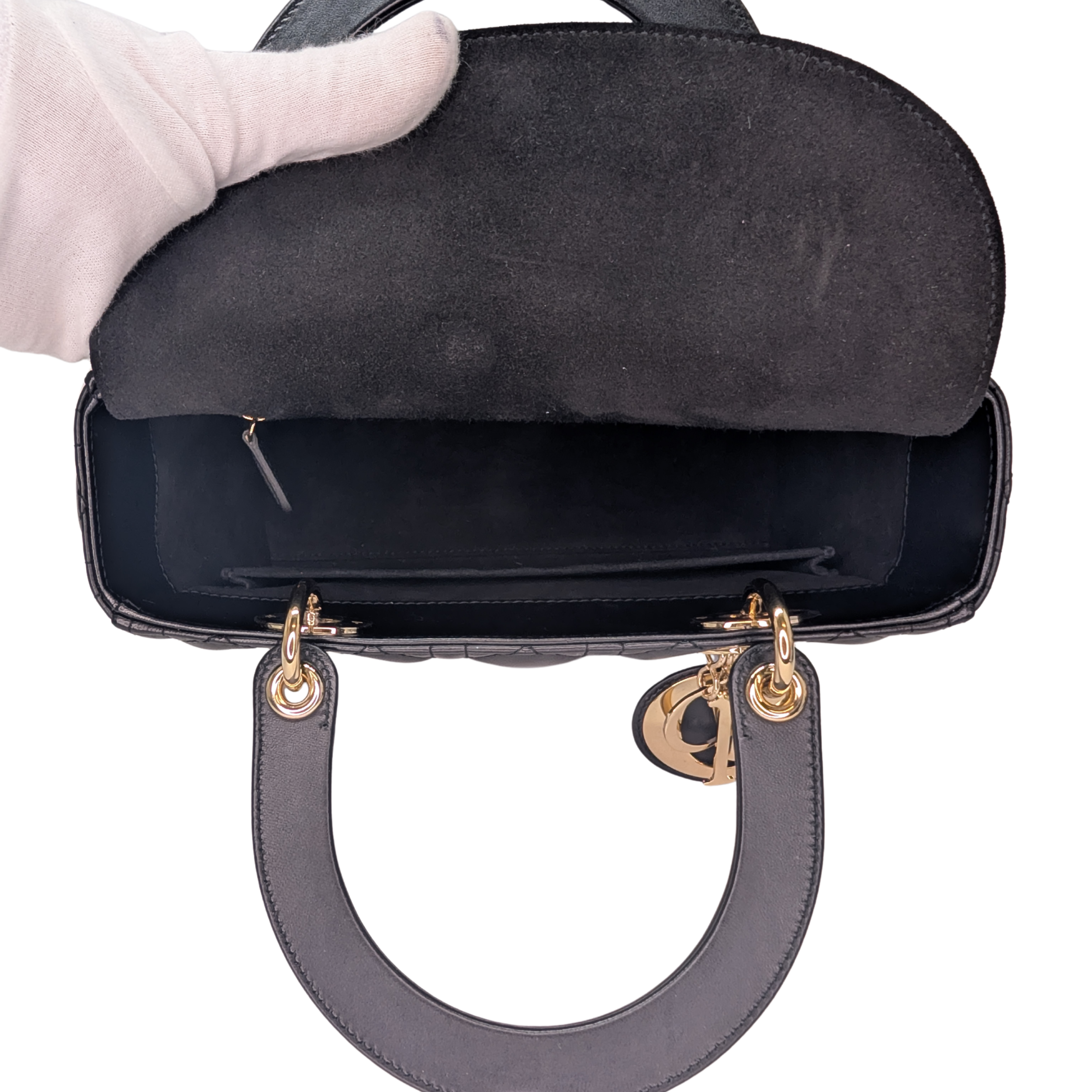 Dior Lambskin Cannage Medium Lady Dior Black
