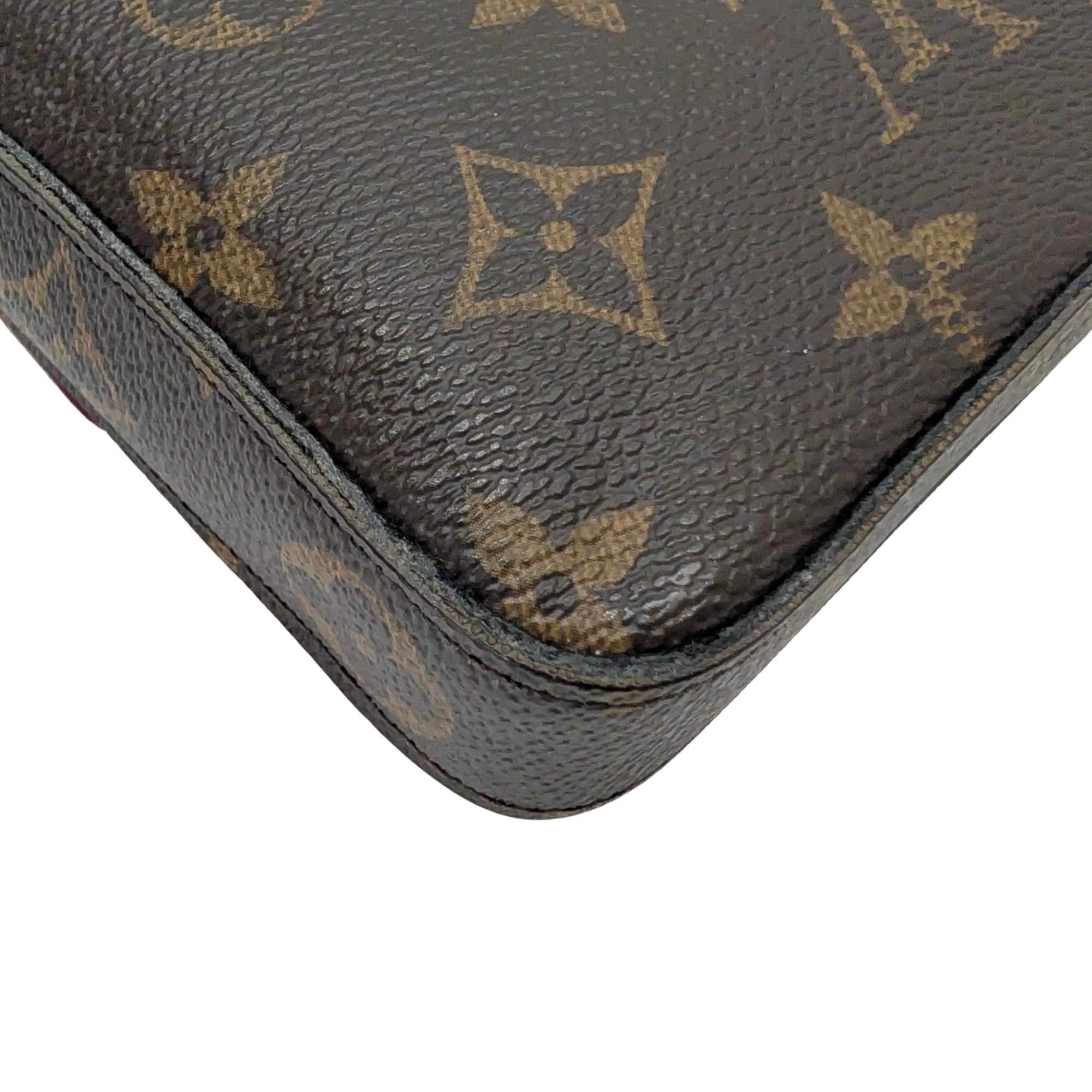 Louis Vuitton Félicie Pochette Clutch Bag Brown