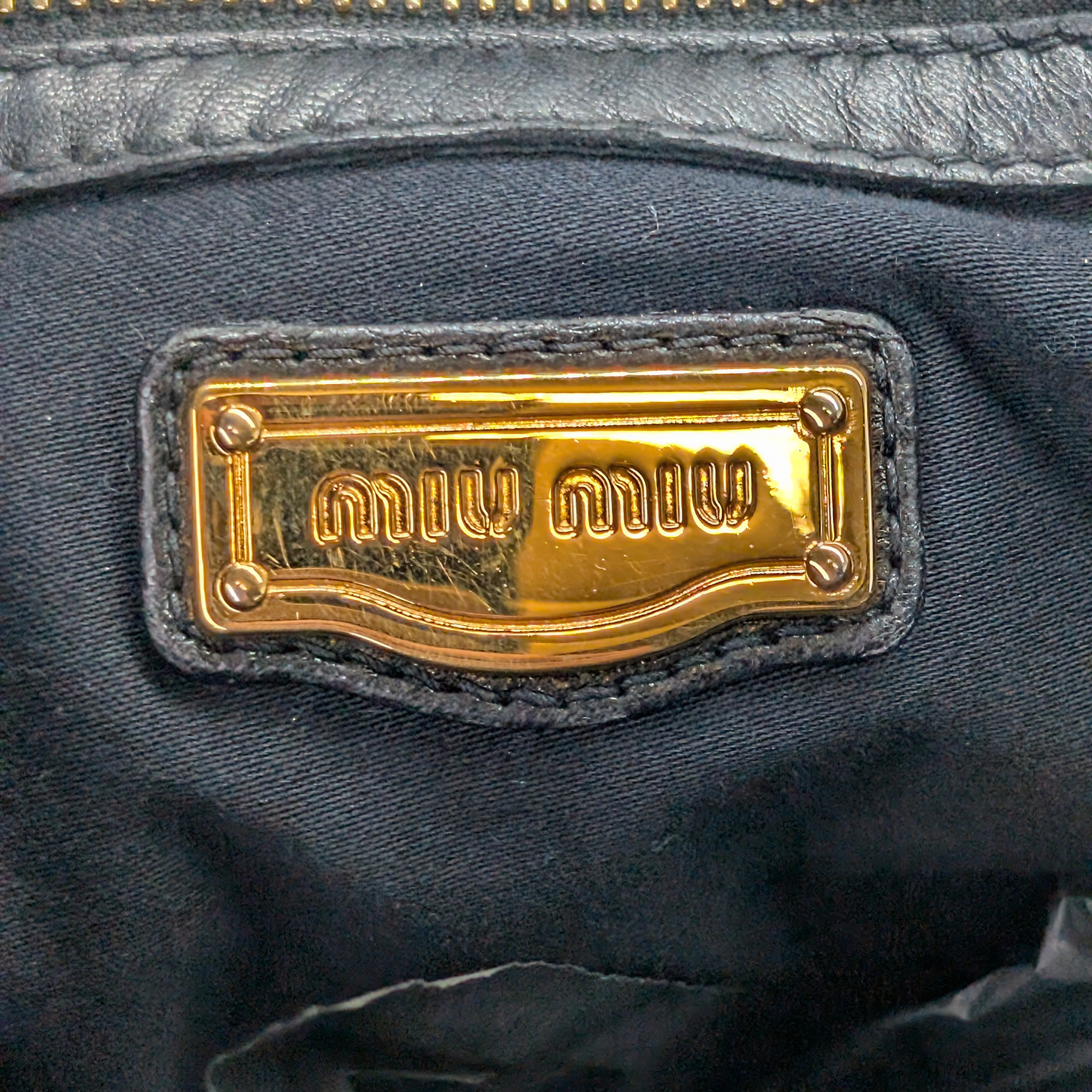 Miu Miu Matelasse Tote Bag Black - Lost Designer