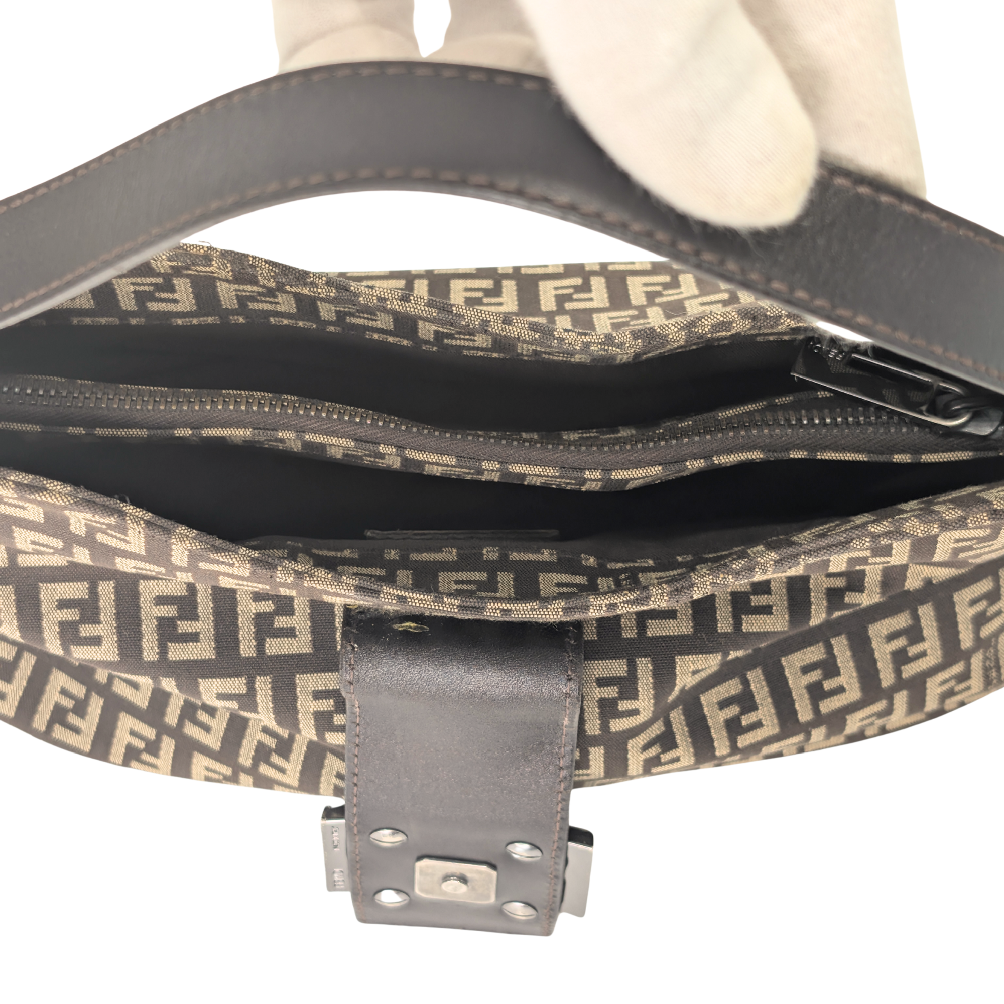 Fendi Zucchino Mamma Canvas Shoulder Bag