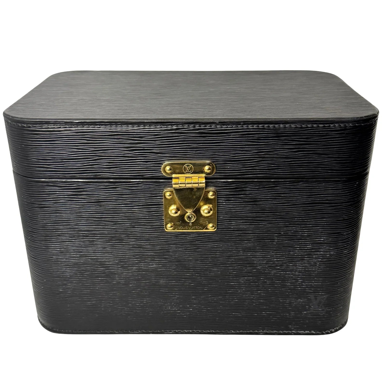 Louis Vuitton Black Epi Leather Train Case Luggage bag Black