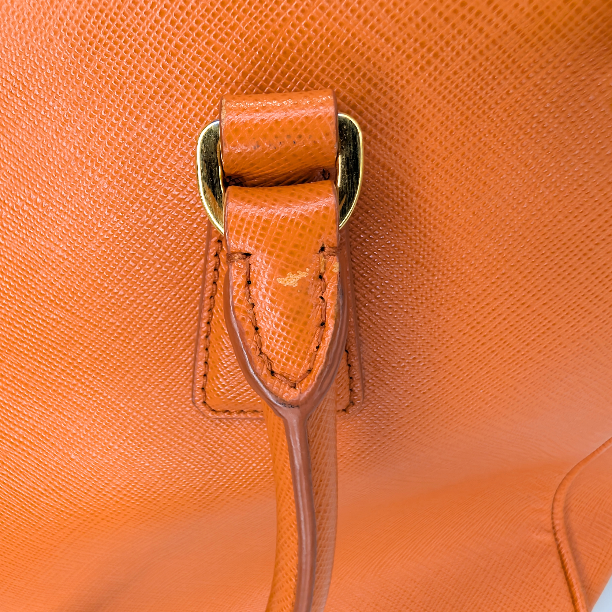 Prada Galleria Handbag Saffiano Leather Orange