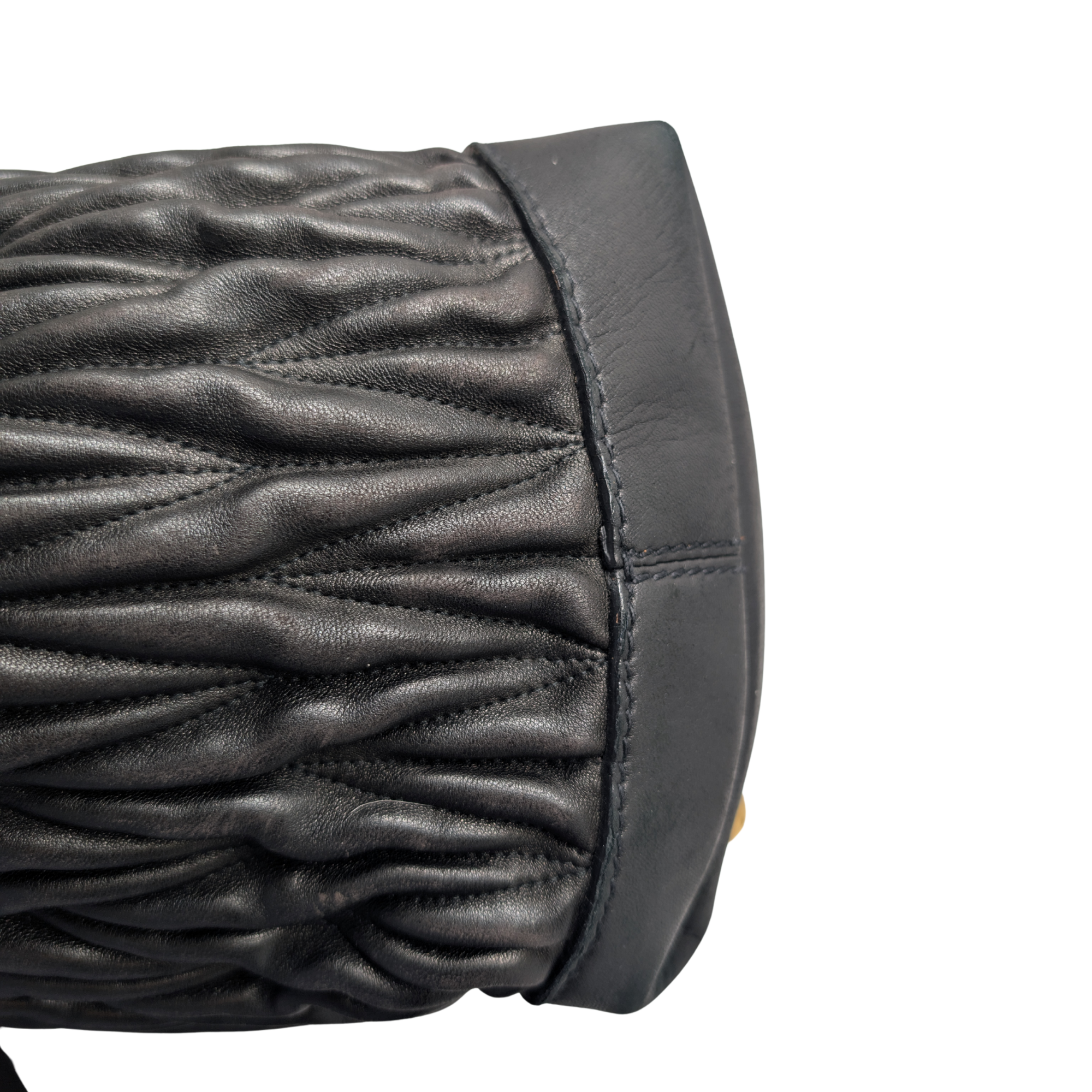 Miu Miu Matelasse Tote Bag Black - Lost Designer