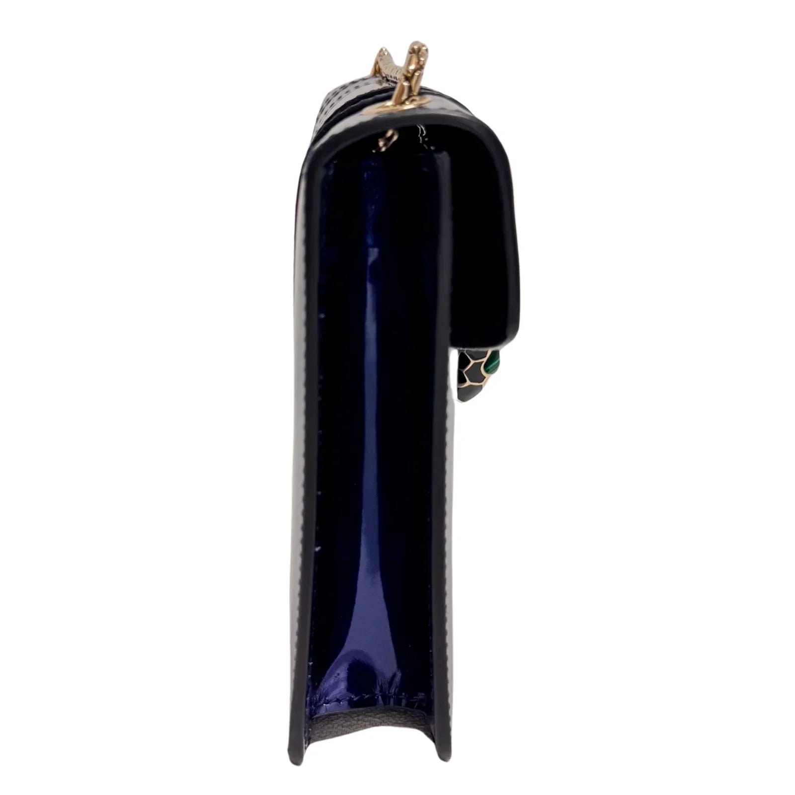 Bvlgari Serpenti patent leather handbag Blue