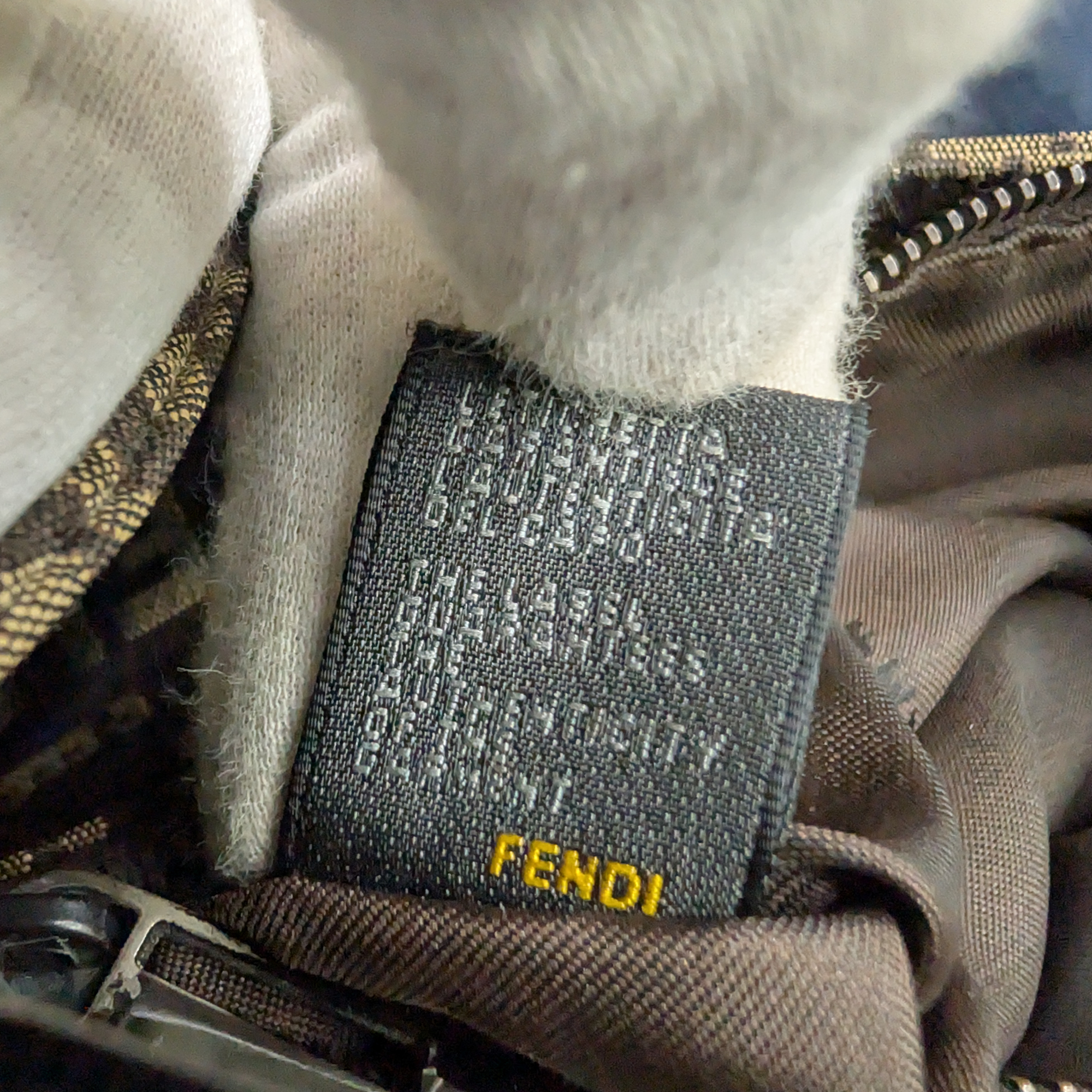 Fendi Zucchino Mamma Canvas Shoulder Bag