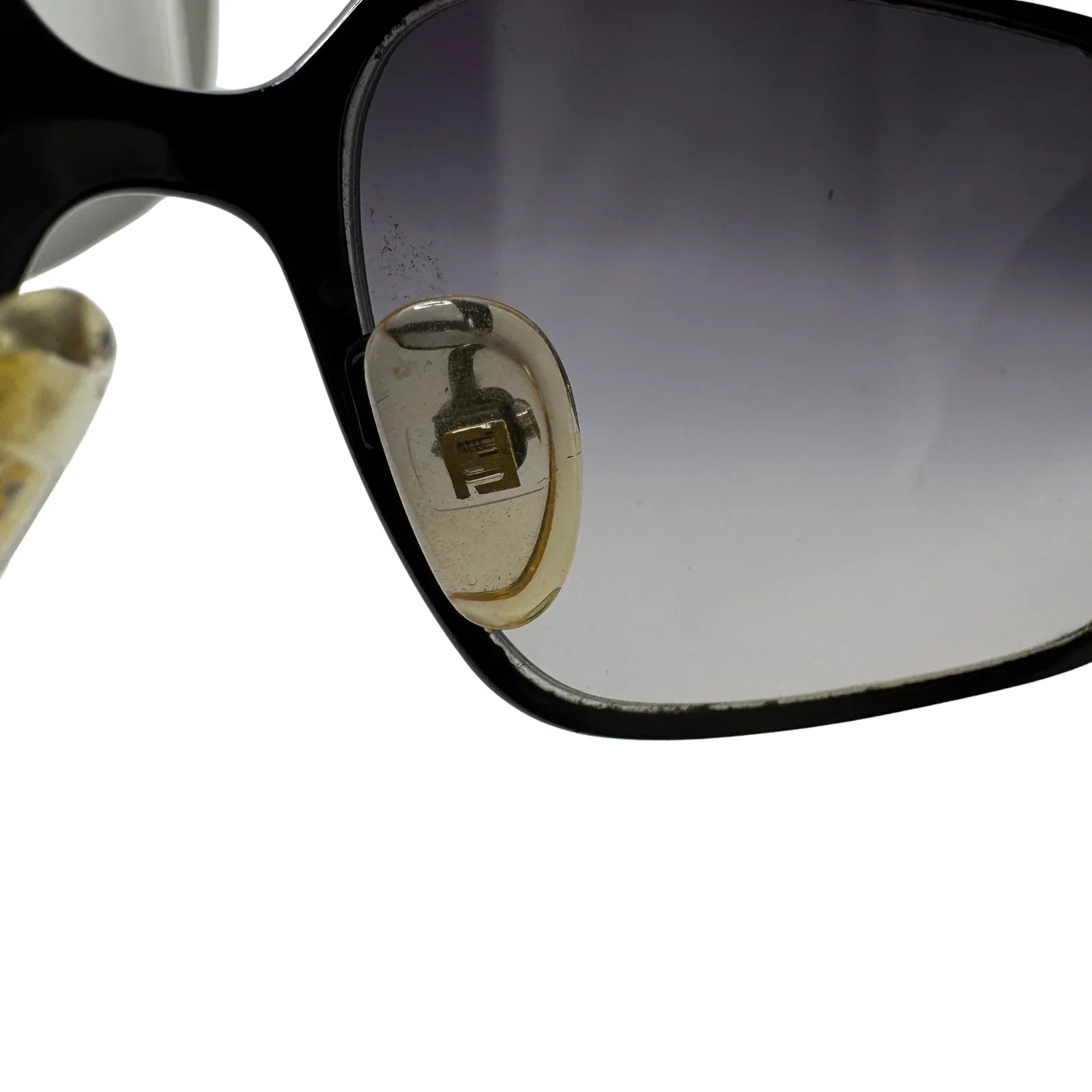 Fendi Black Rhinestone Angular Frame Sunglasses