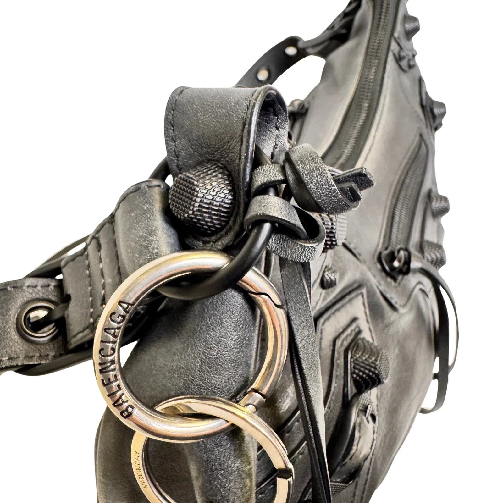 Balenciaga Calfskin Small Le Cagole Shoulder Bag Black - Lost Designer