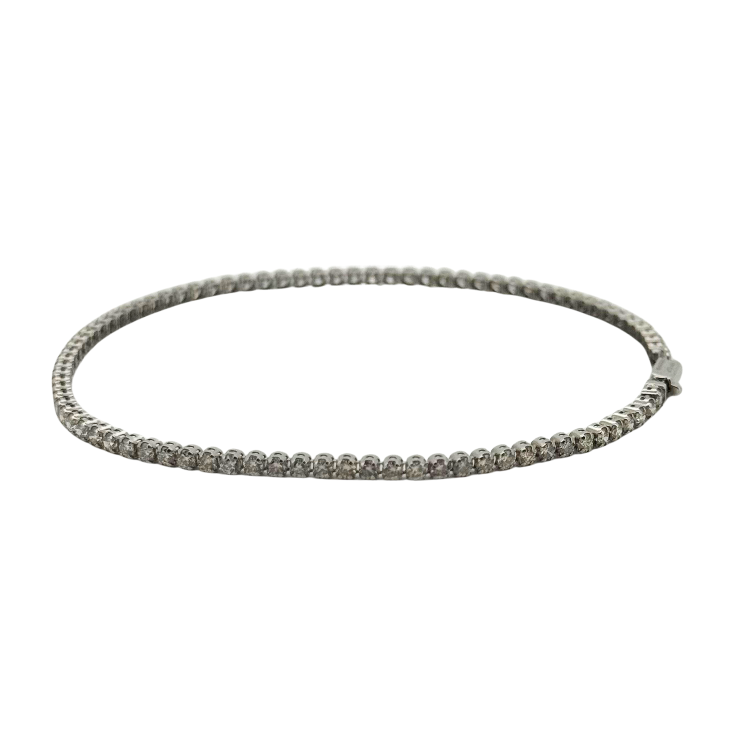 2.10ct SI Natural Diamond on Platinum Tennis Bracelet