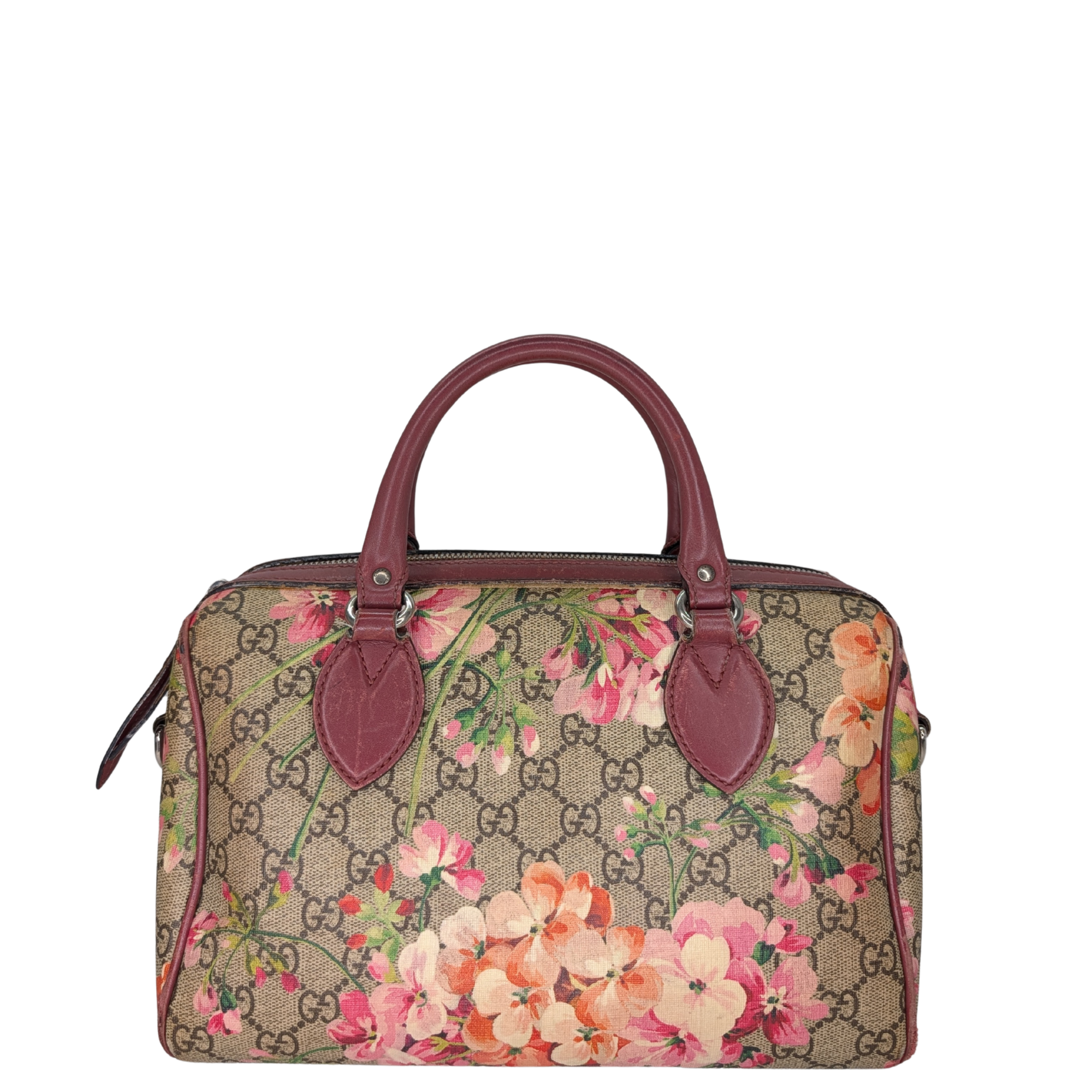 Gucci GG Supreme Blooms Boston Bag