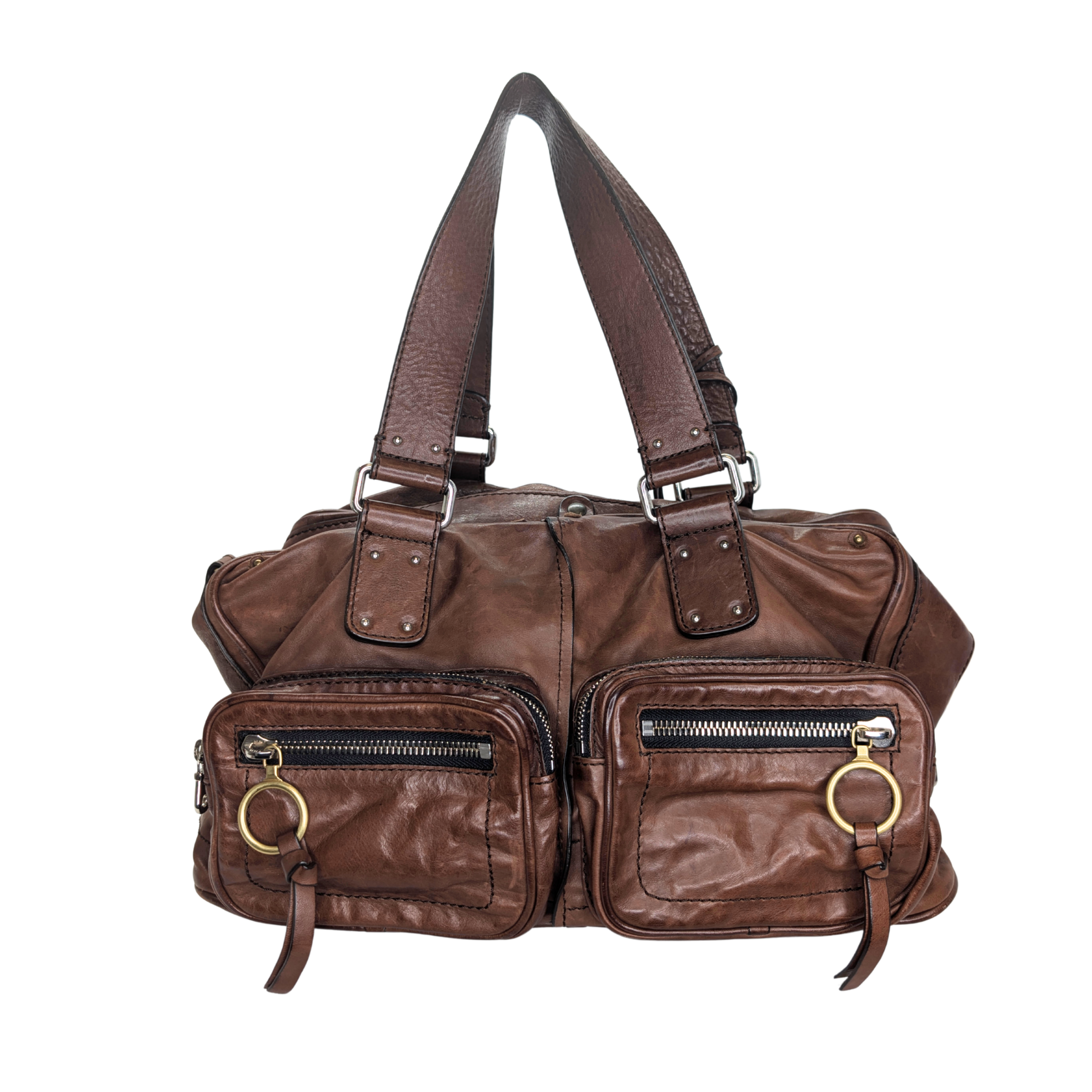 Chloe Betty Leather Handbag Brown