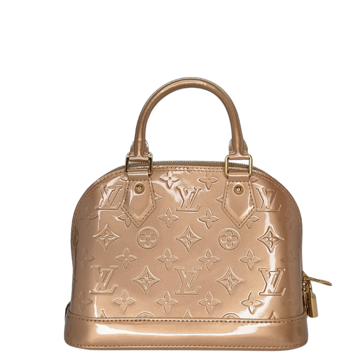 Louis Vuitton Alma BB Monogram Vernis Mordore Metallic Gold