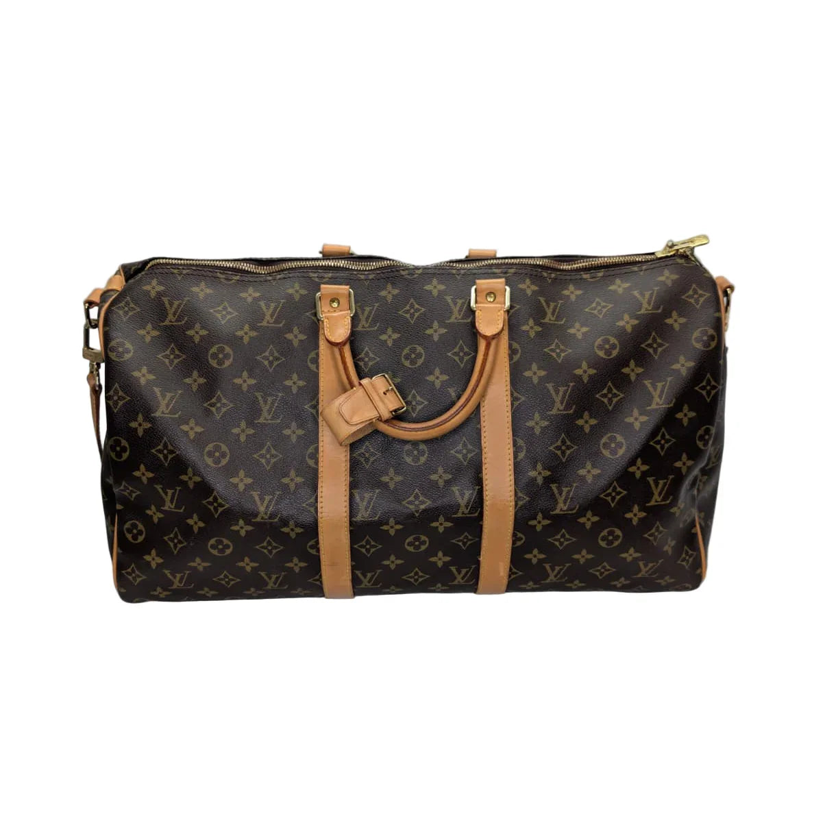 Louis Vuitton Monogram Keepall Bandoulière 50 Duffle Bag Brown - Lost Designer