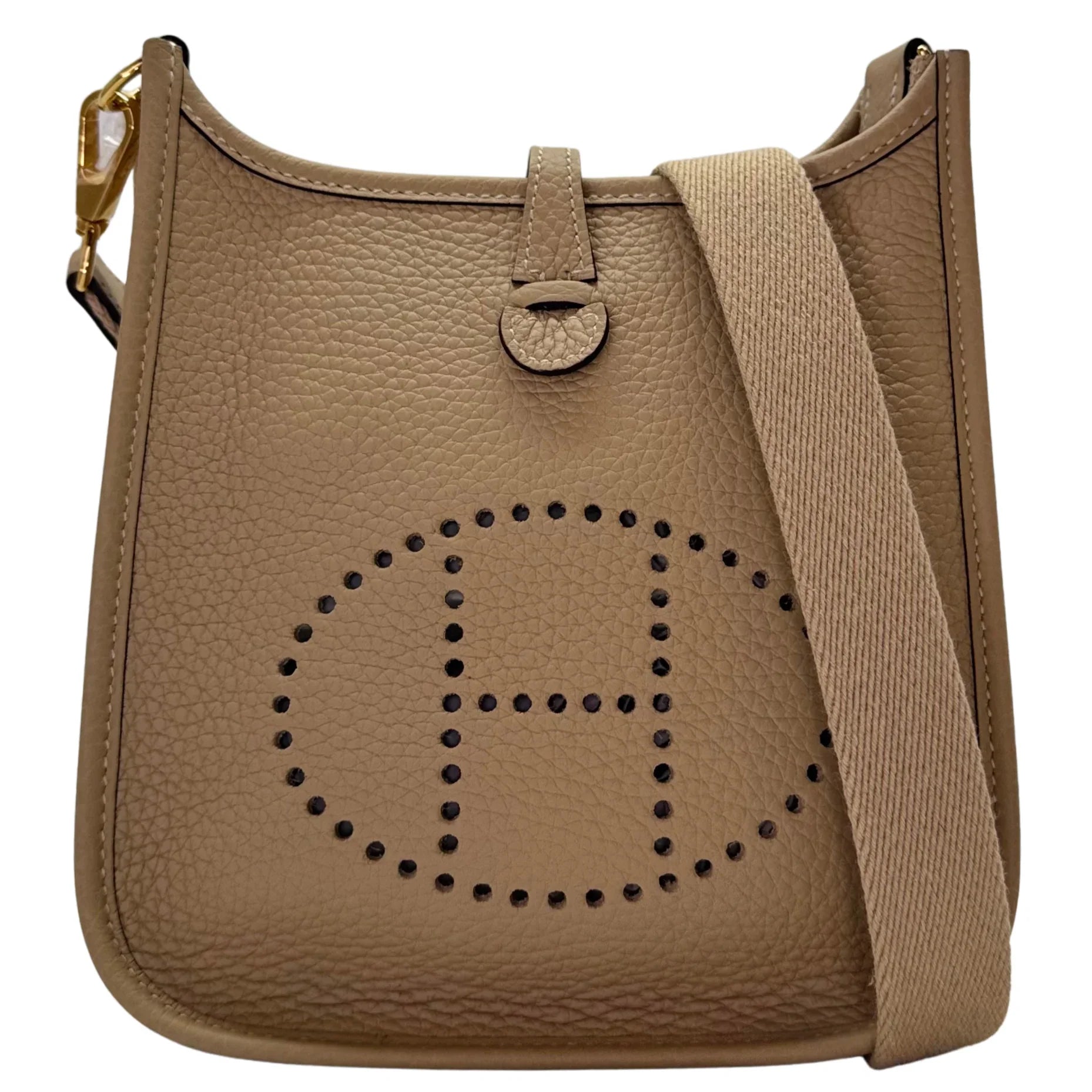 Hermés Evelyn Mini Crossbody Bag U Stamp 2022 Beige - Lost Designer