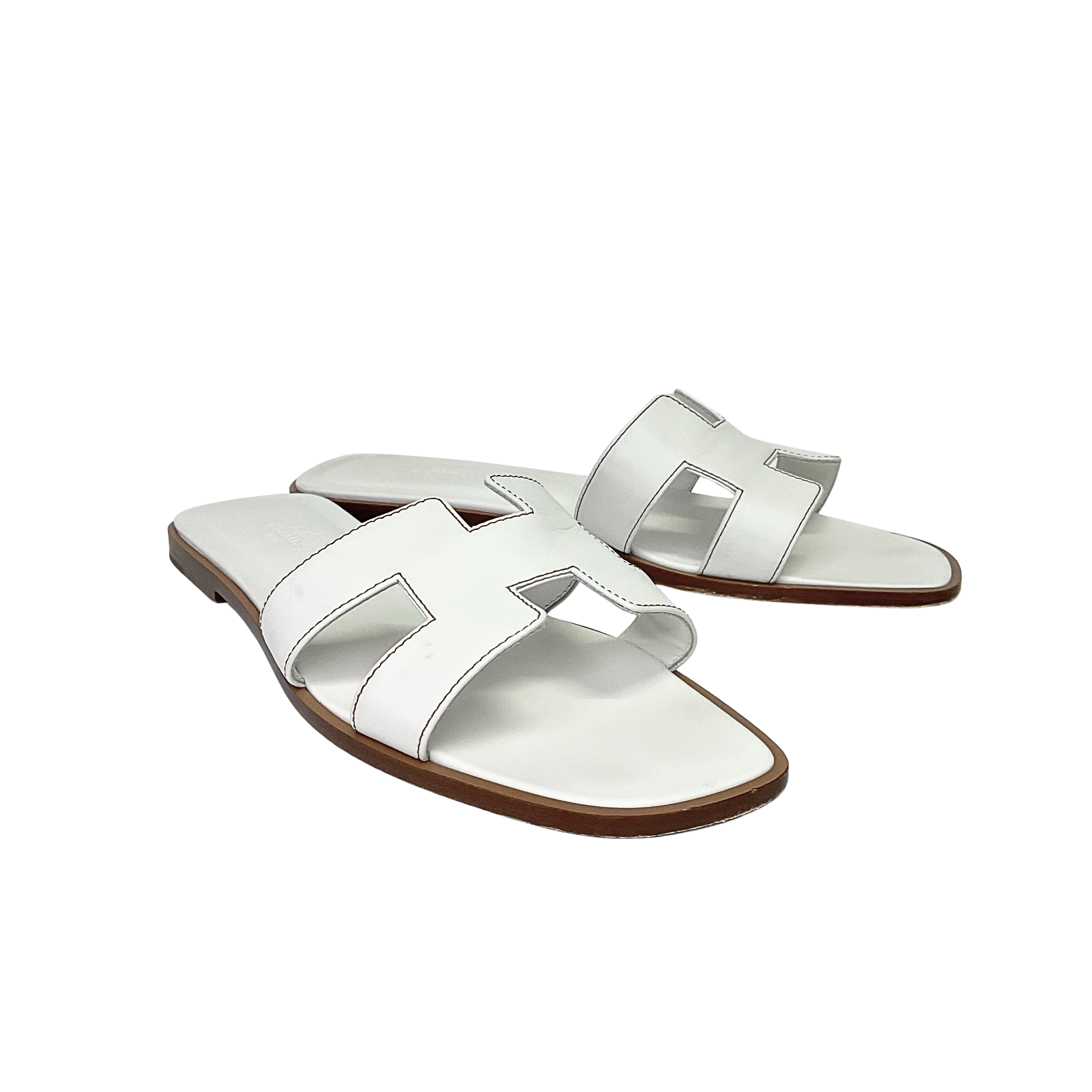 Hermes Oran Sandals White size 41
