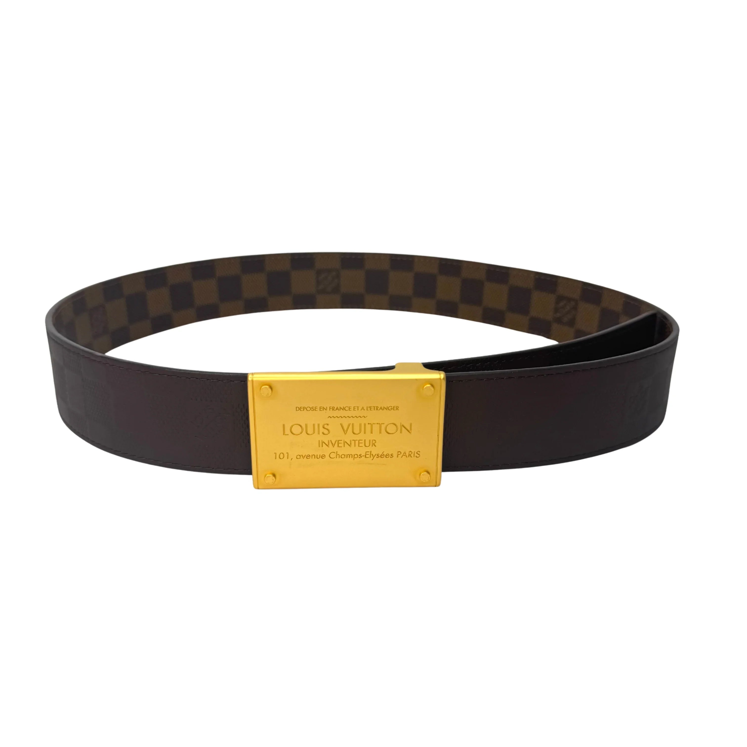 Louis Vuitton Damier Ebene Neo Inventeur Reversible Belt 90cm - Lost Designer