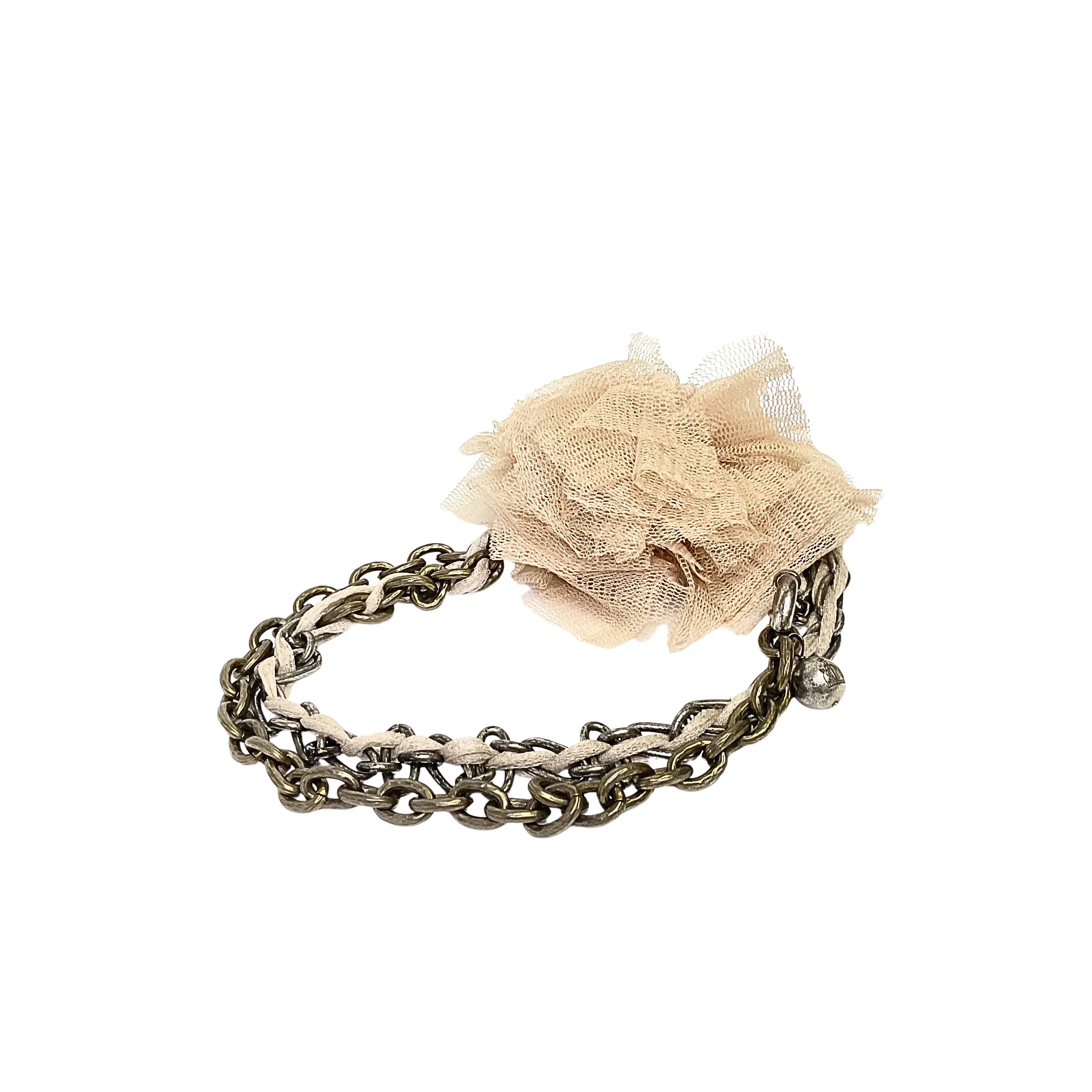 Lanvin Necklace With Tulle Aged Metal - Lost Designer
