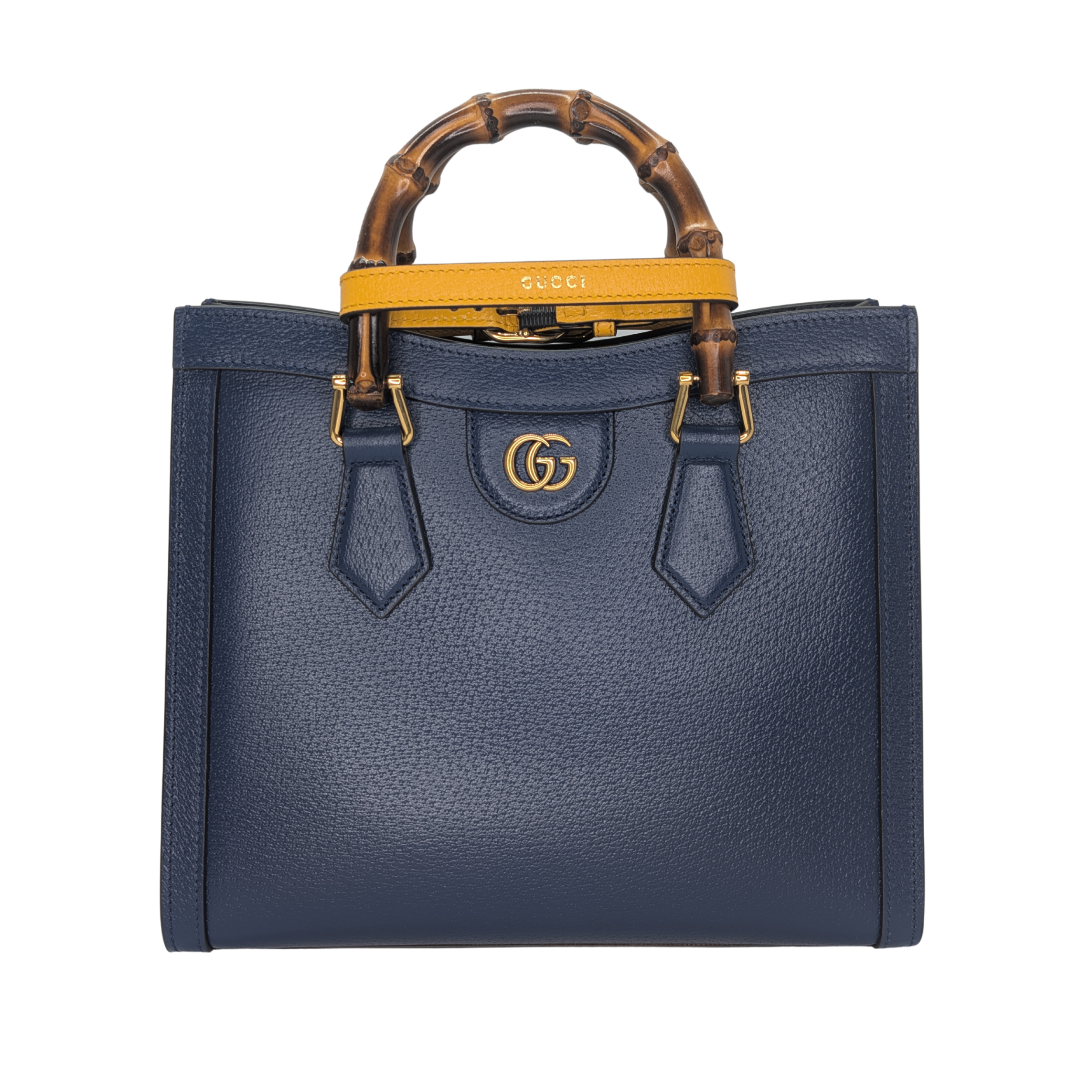 Gucci Calfskin Small Diana Tote Royal Crop Blue Bag