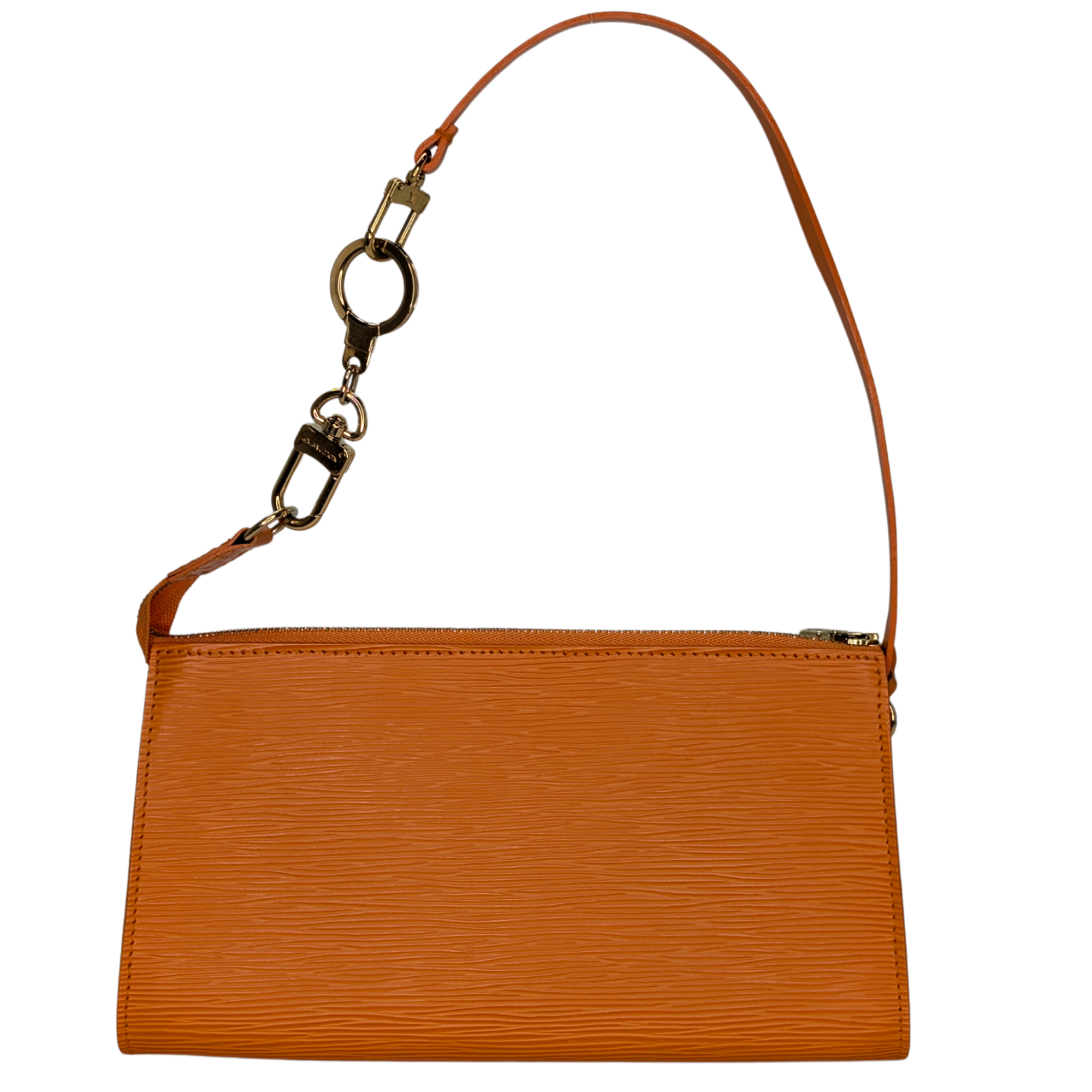 Louis Vuitton Epi Pochette Accessoires Shoulder Bag Orange