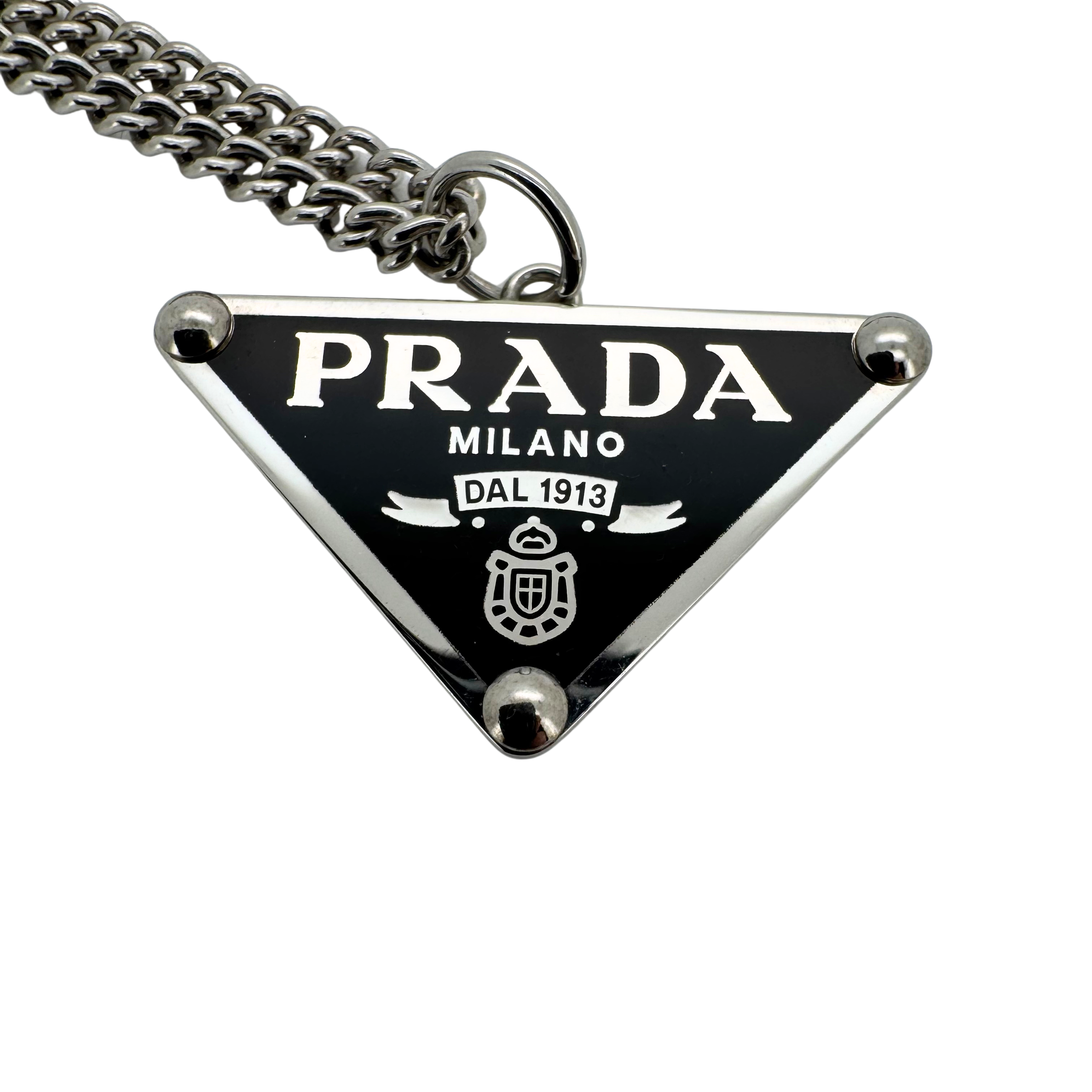 Prada Symbole Black Silver 925 Necklace