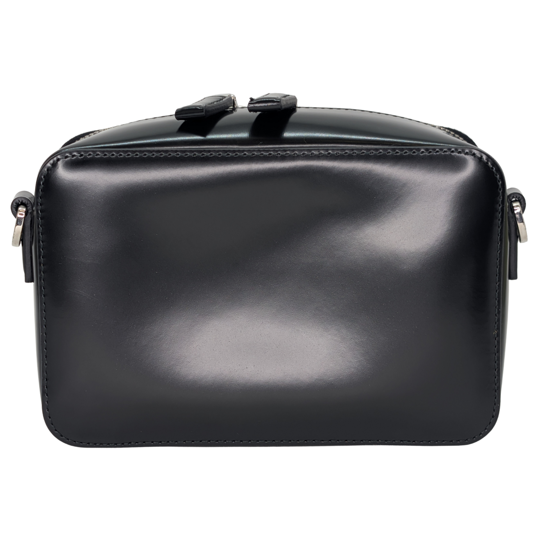 Prada Brique Crossbody Bag Leather Black