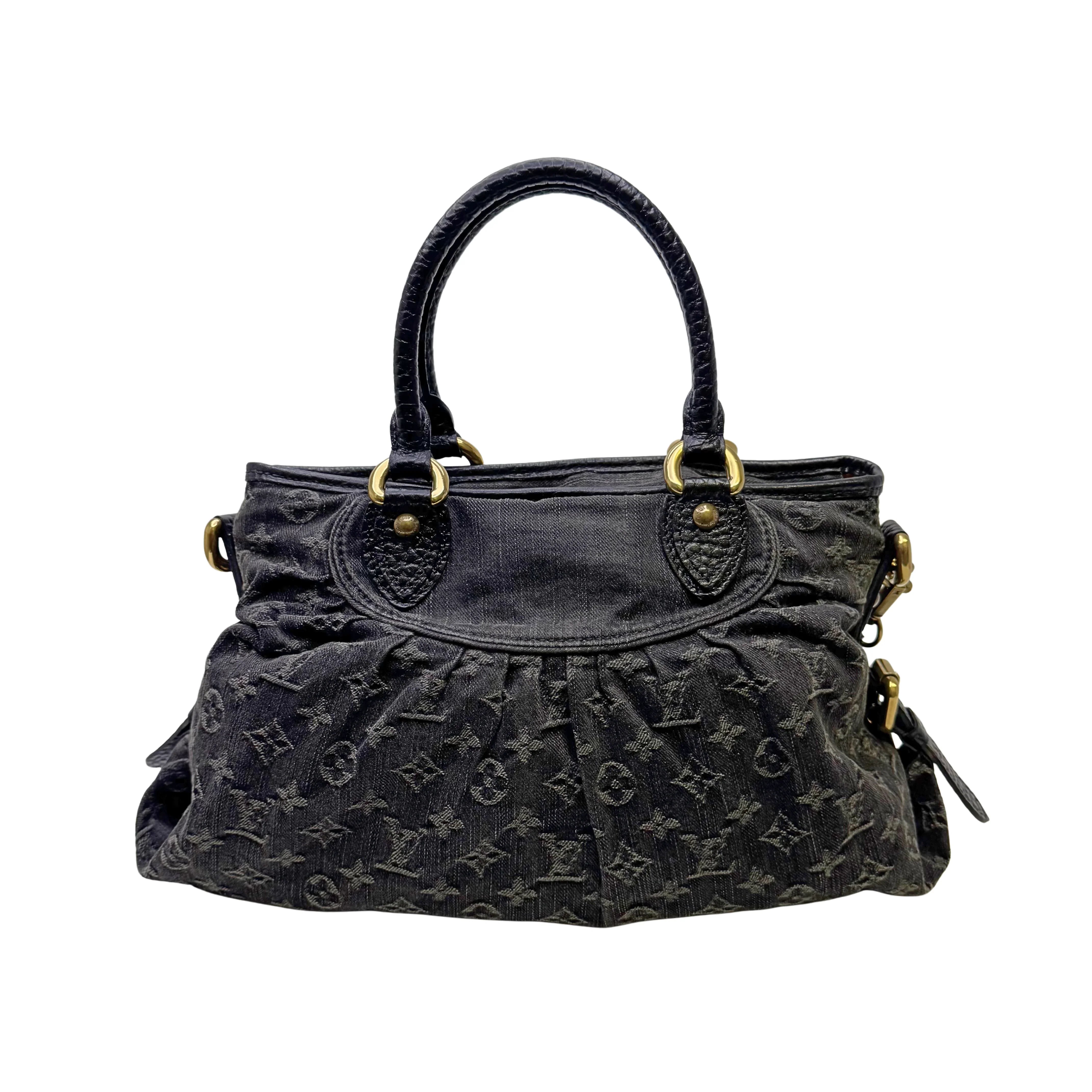Louis Vuitton Neo Cabby MM Handbag Denim Black - Lost Designer