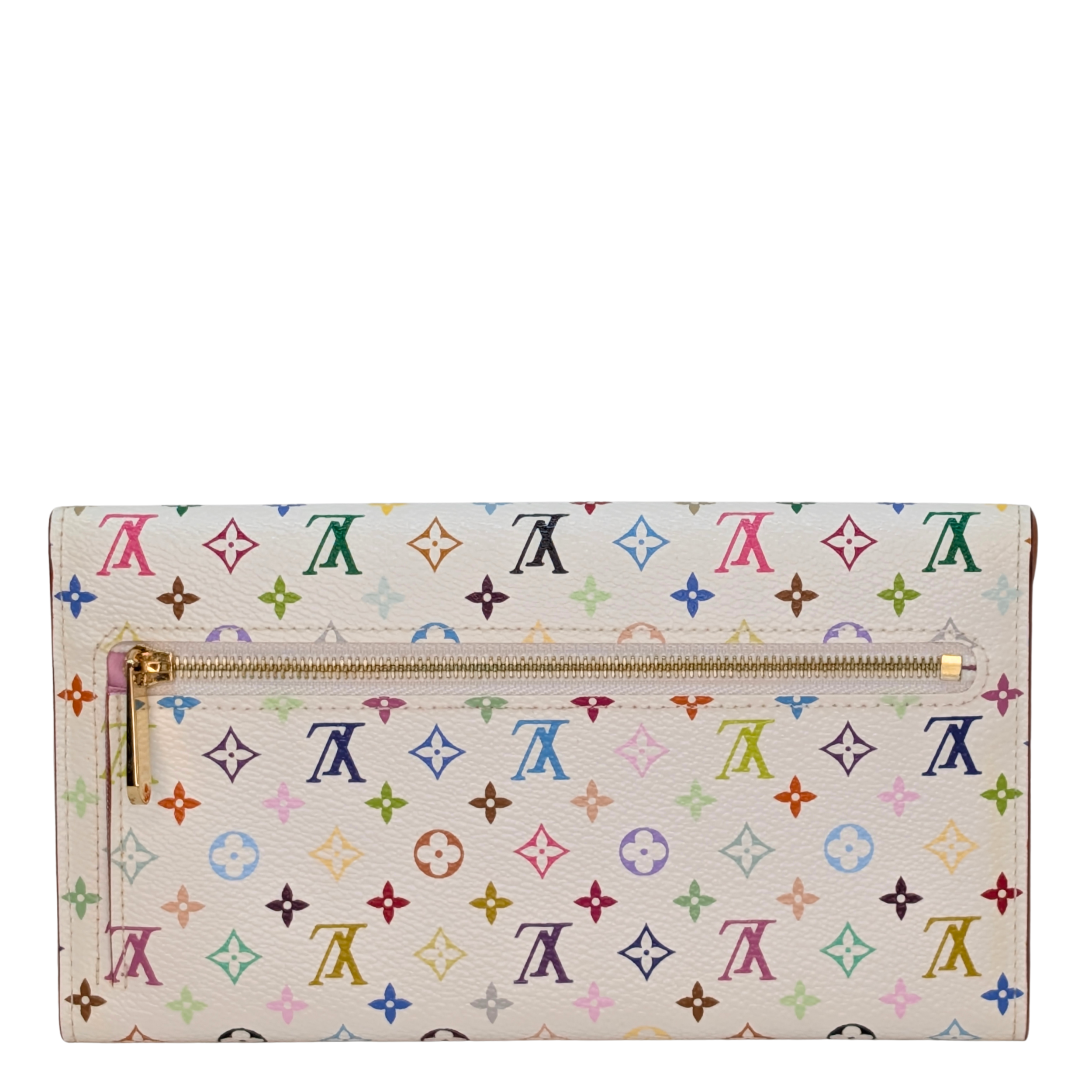 Louis Vuitton White Multicolor Monogram Canvas Eugenie Wallet